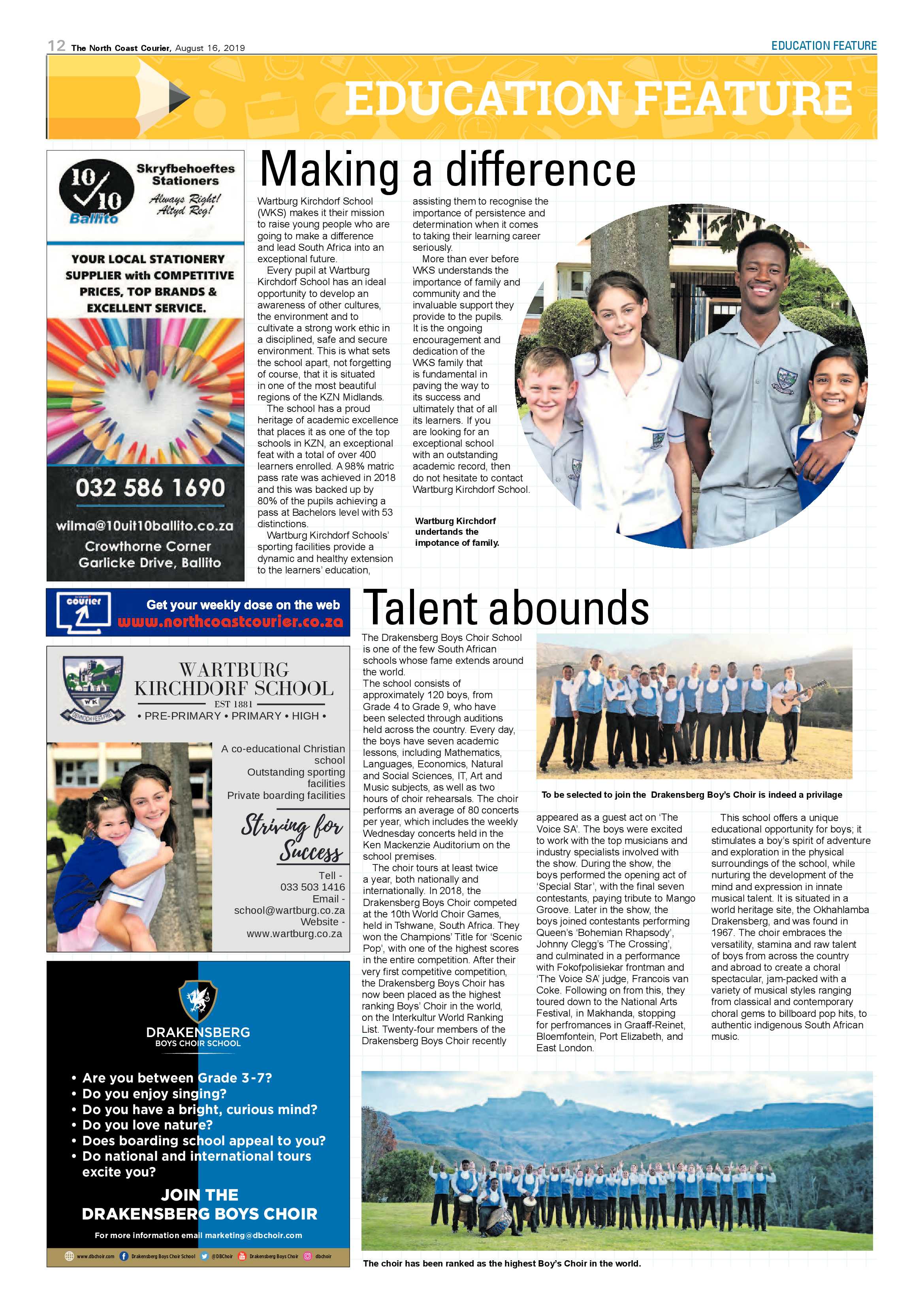 North Coast Courier 16 August 2019 page 12