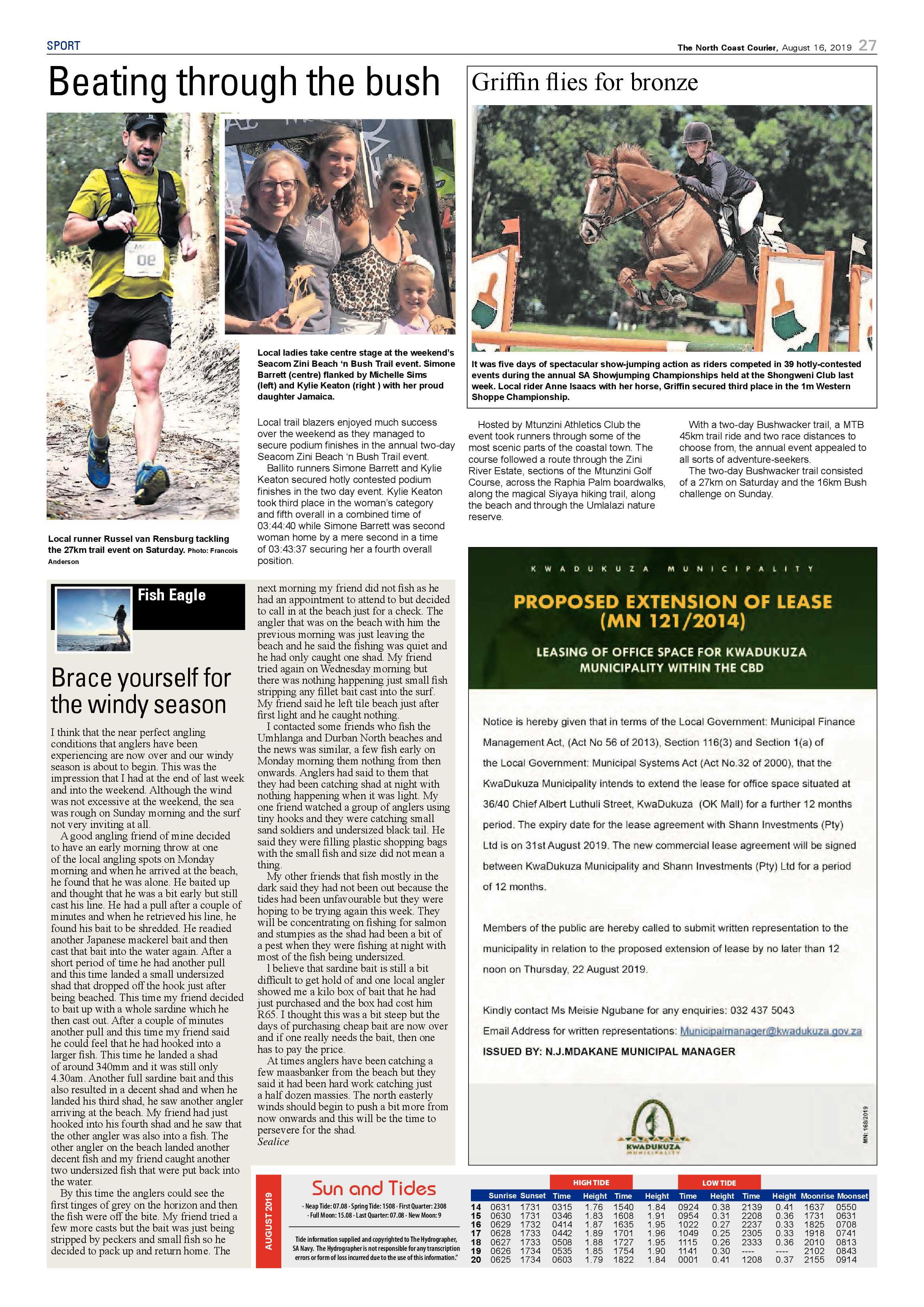 North Coast Courier 16 August 2019 page 27