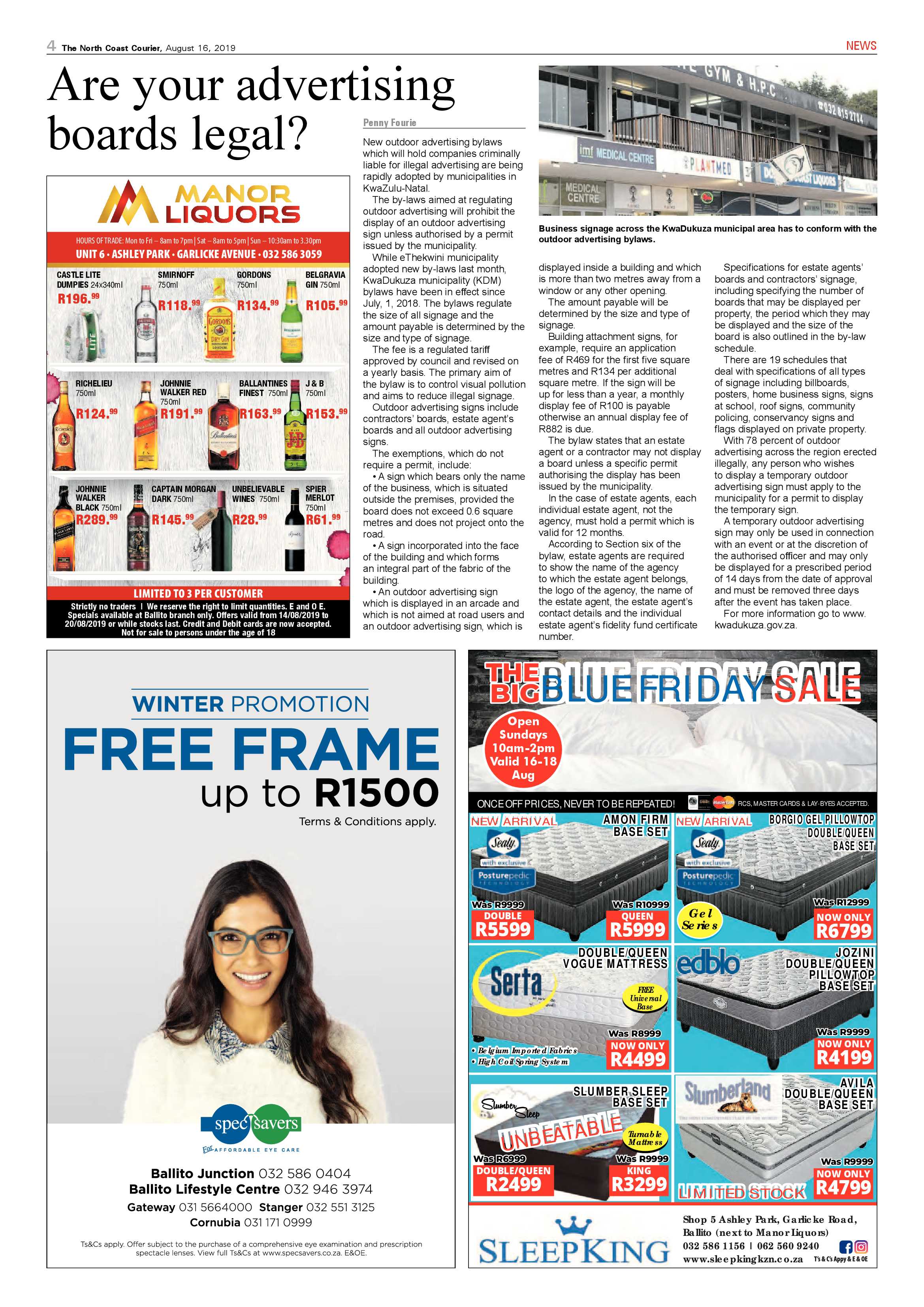 North Coast Courier 16 August 2019 page 4