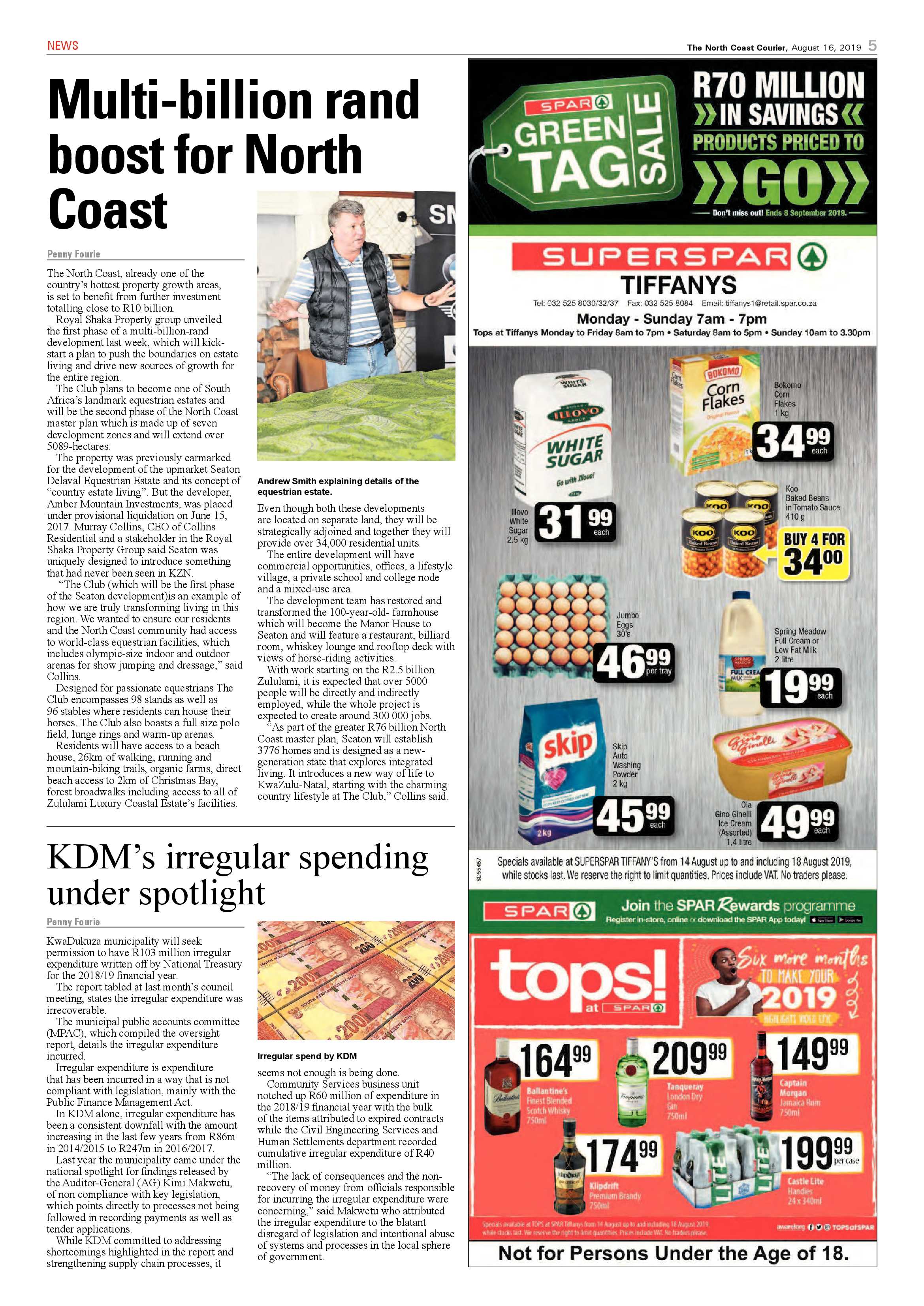 North Coast Courier 16 August 2019 page 5
