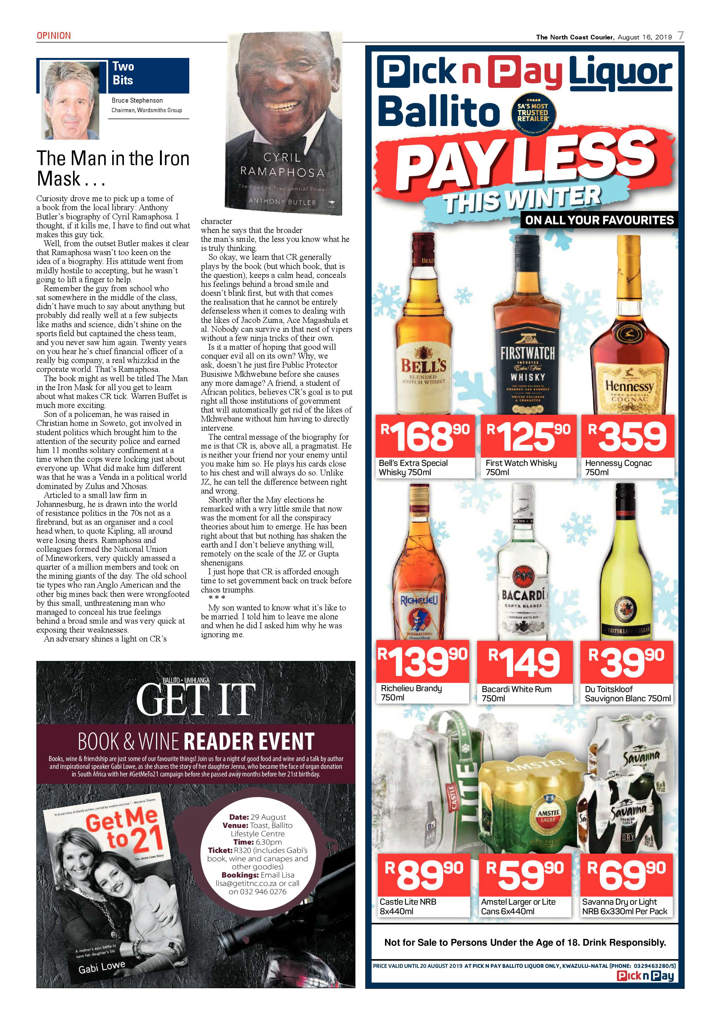 North Coast Courier 16 August 2019 page 7