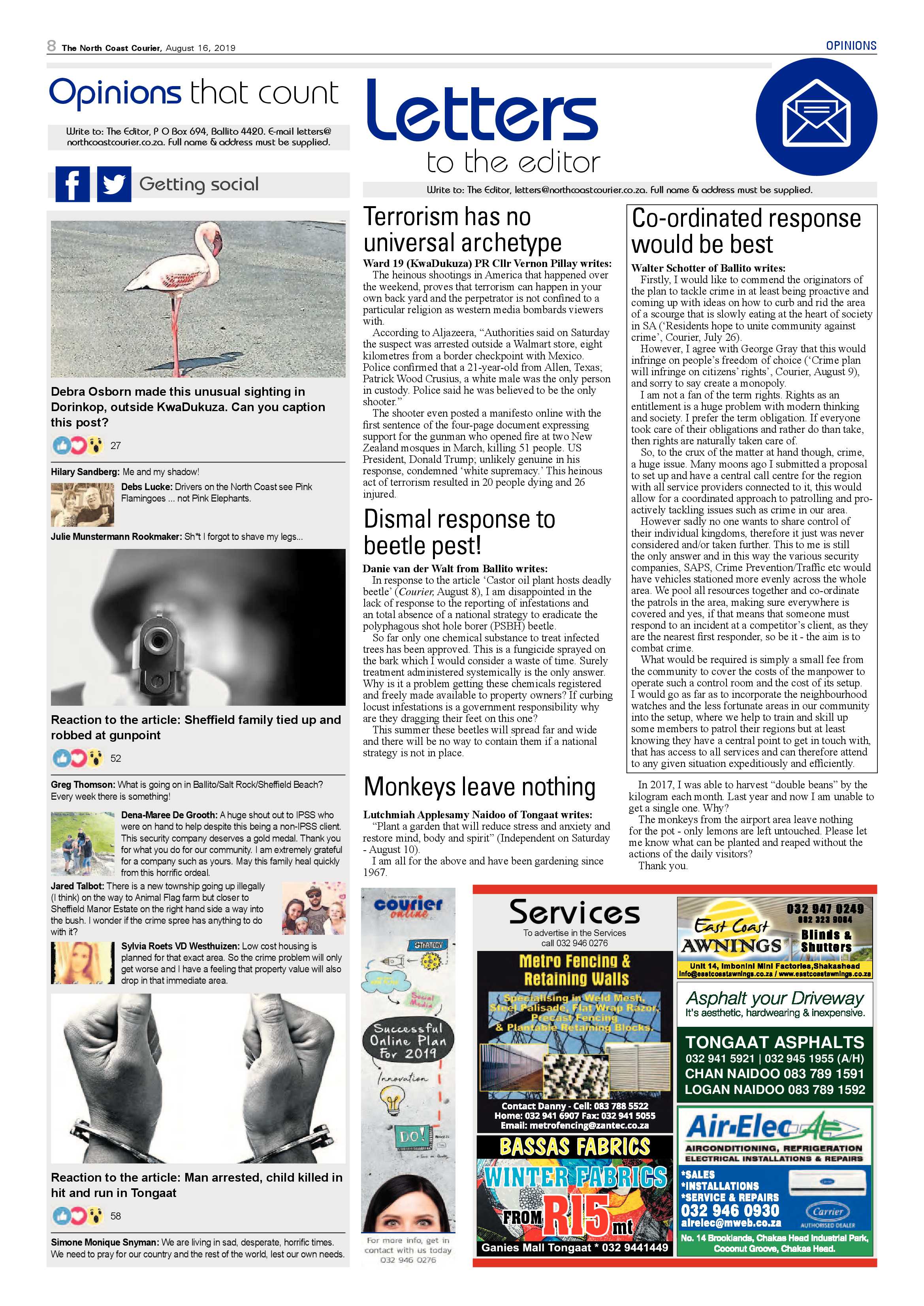 North Coast Courier 16 August 2019 page 8