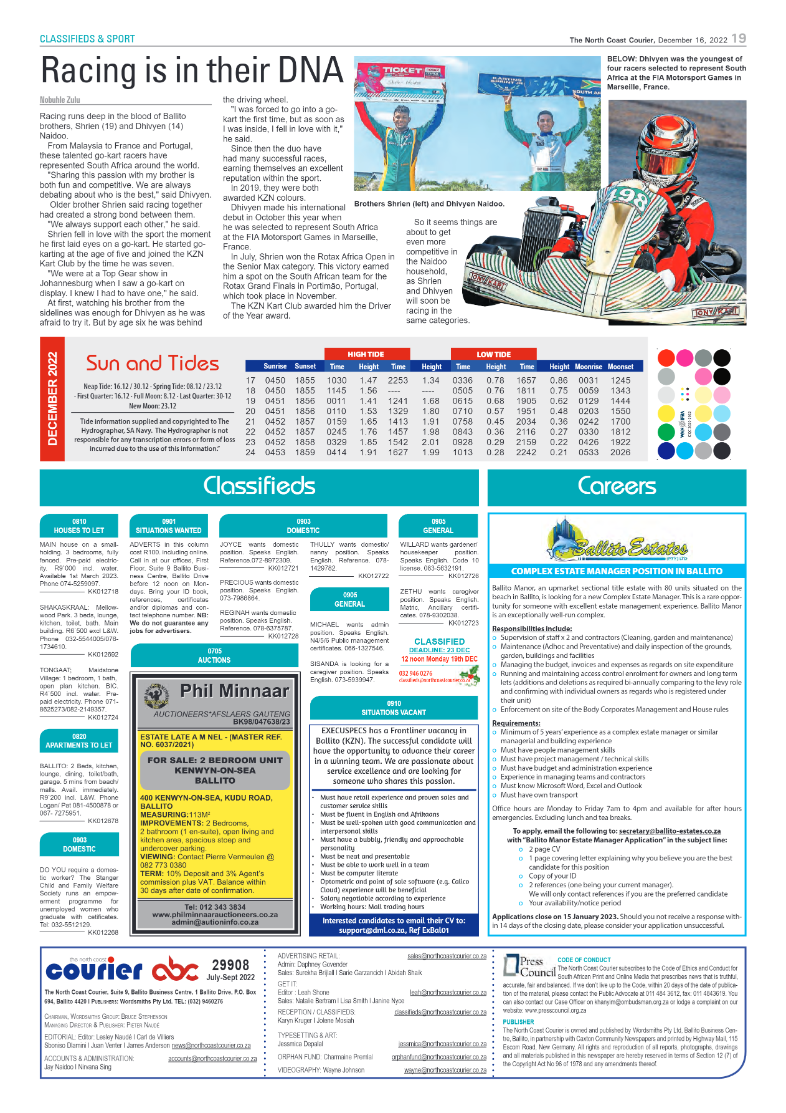 North Coast Courier 16 December 2022 page 19