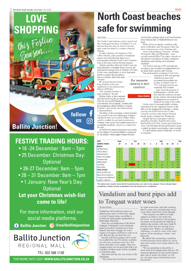 North Coast Courier 16 December 2022 page 2