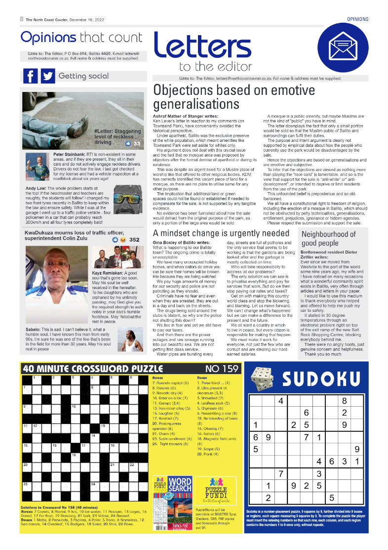 North Coast Courier 16 December 2022 page 8