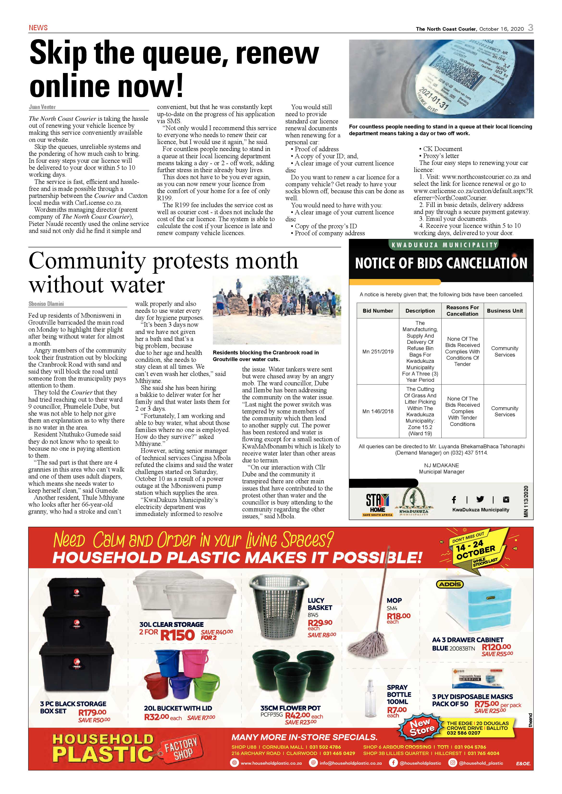 North Coast Courier 16 October 2020 page 3