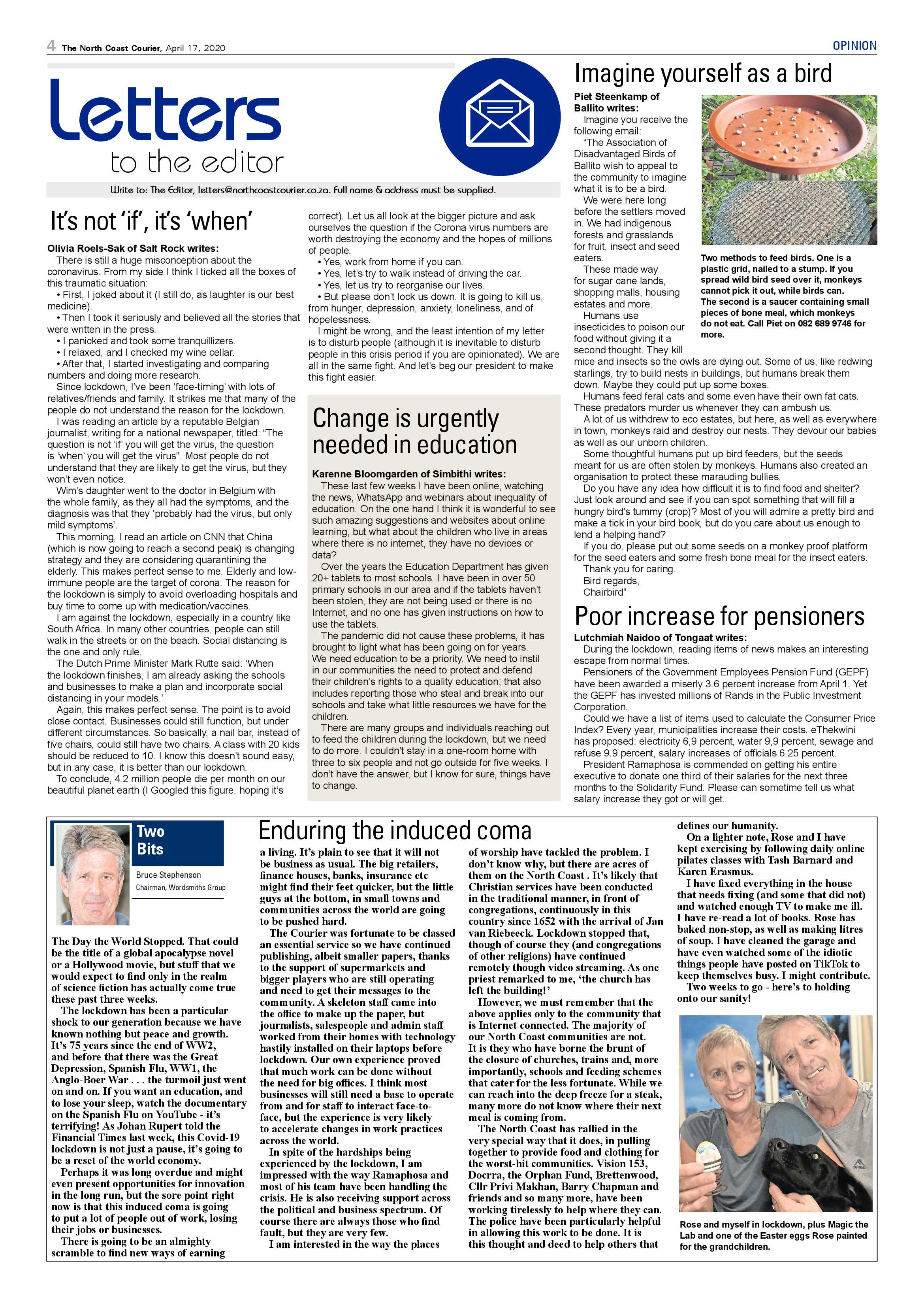 North Coast Courier 17 April 2020 page 4