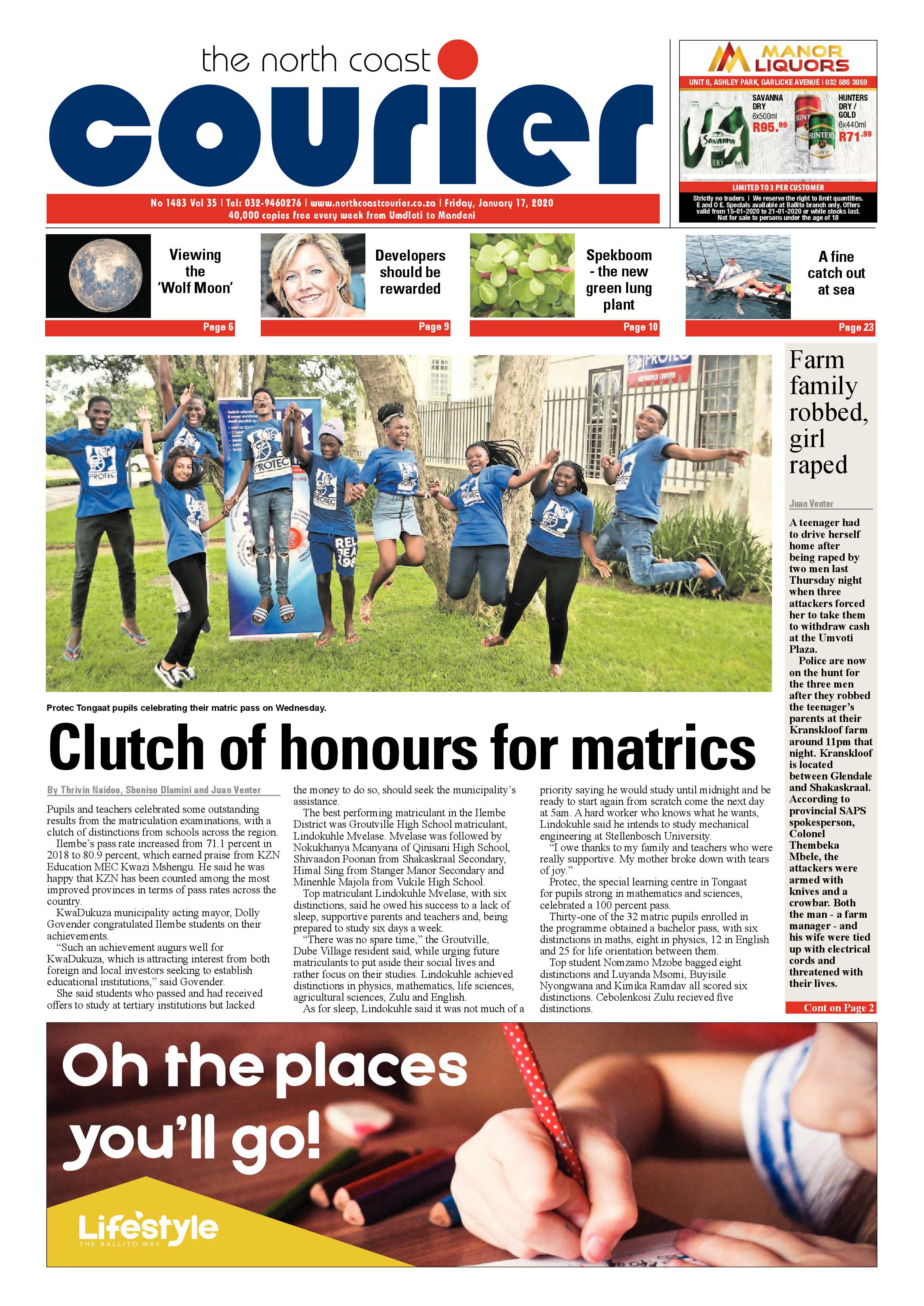 North Coast Courier 17 January 2020 page 1