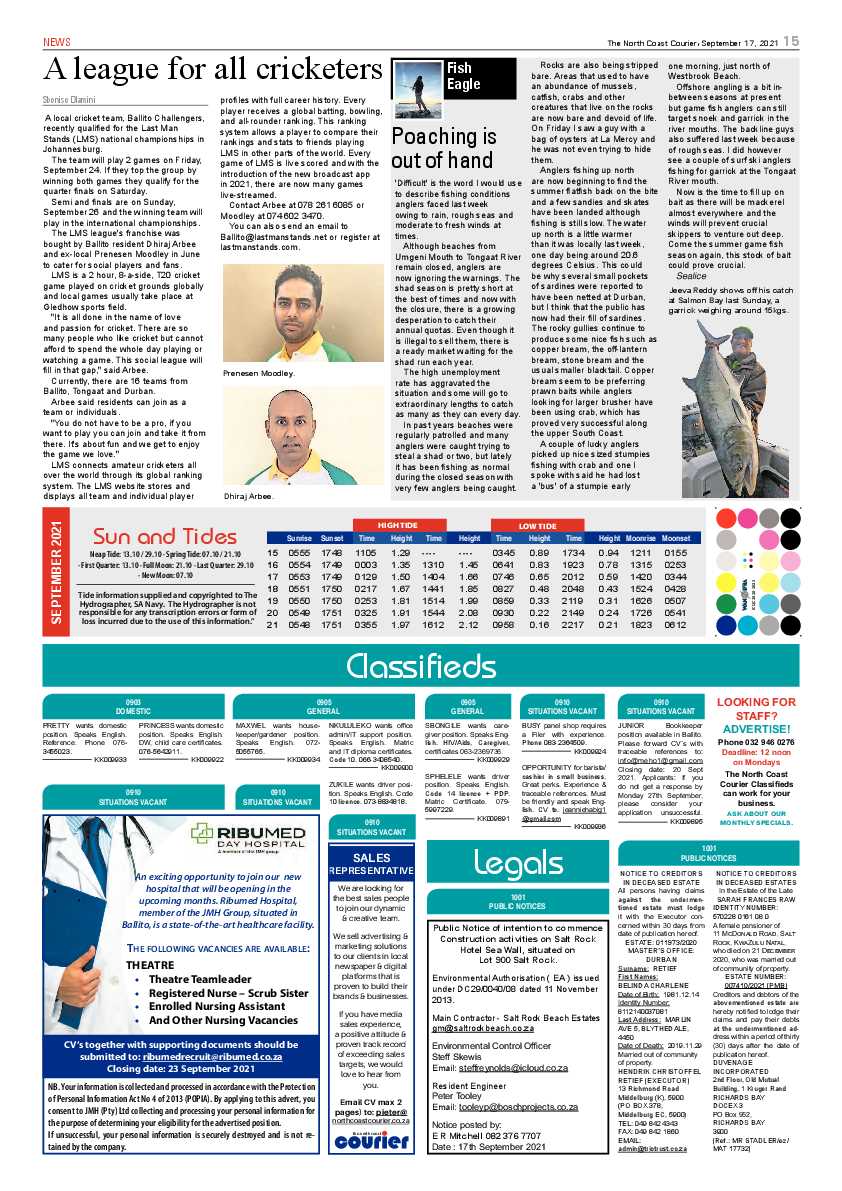 North Coast Courier 17 September 2021 page 15