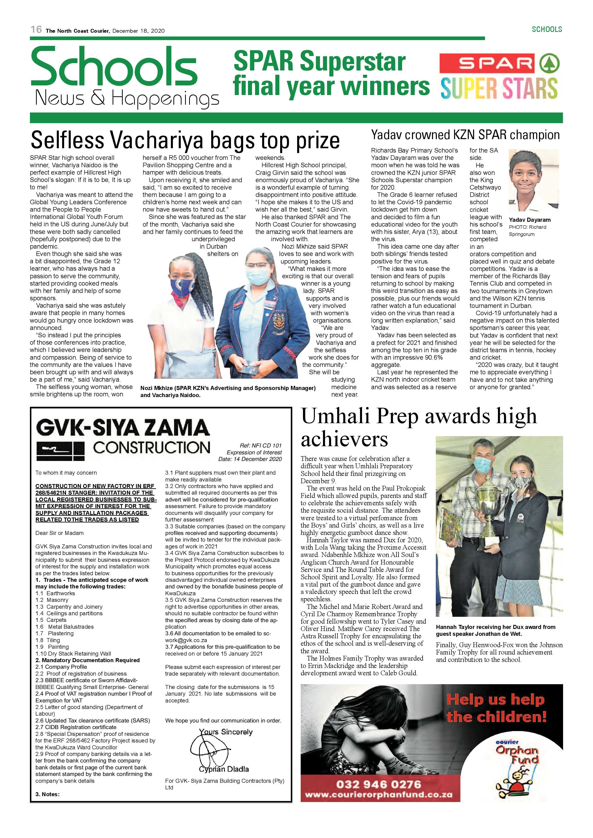 North Coast Courier 18 December 2020 page 16
