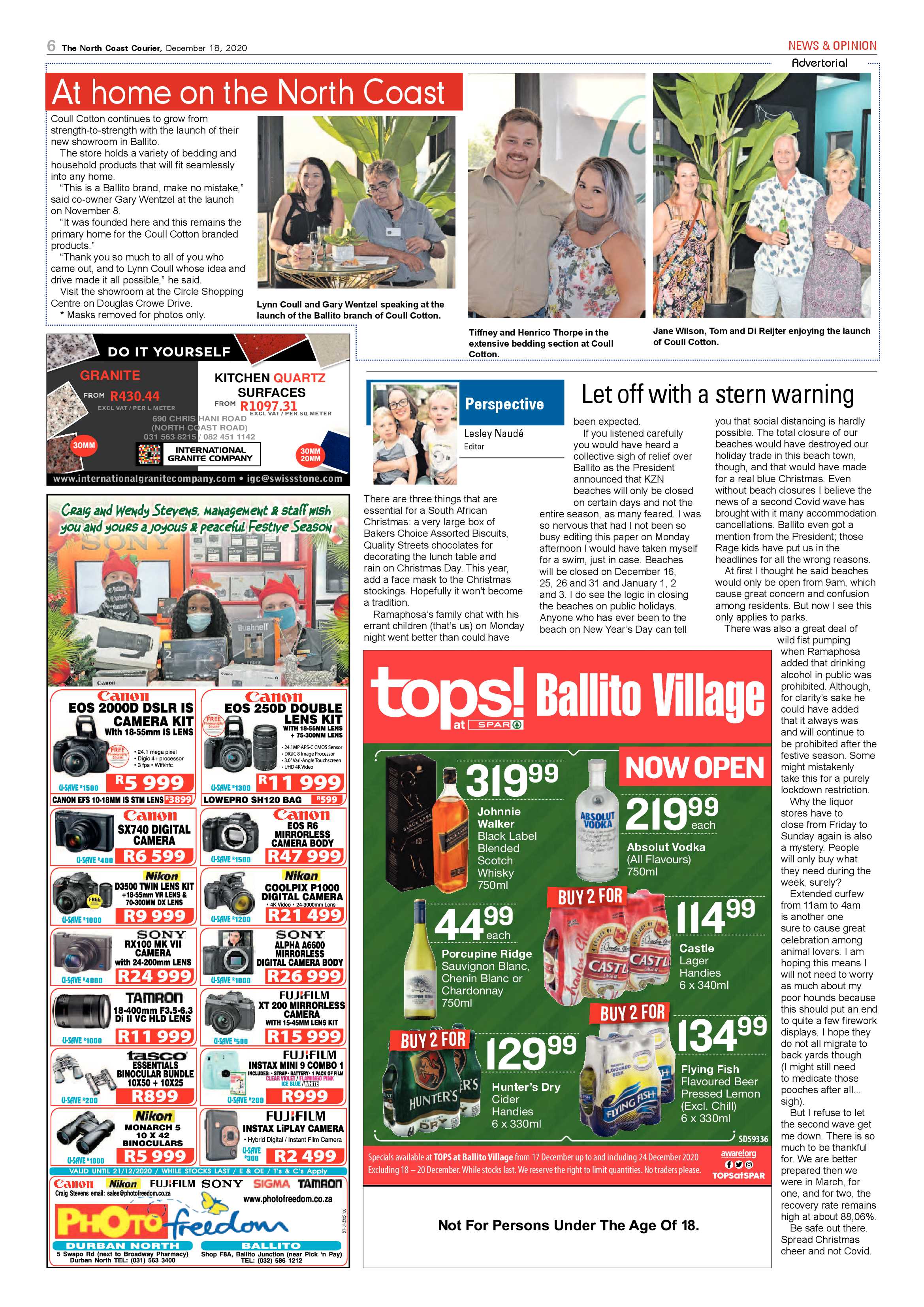 North Coast Courier 18 December 2020 page 6