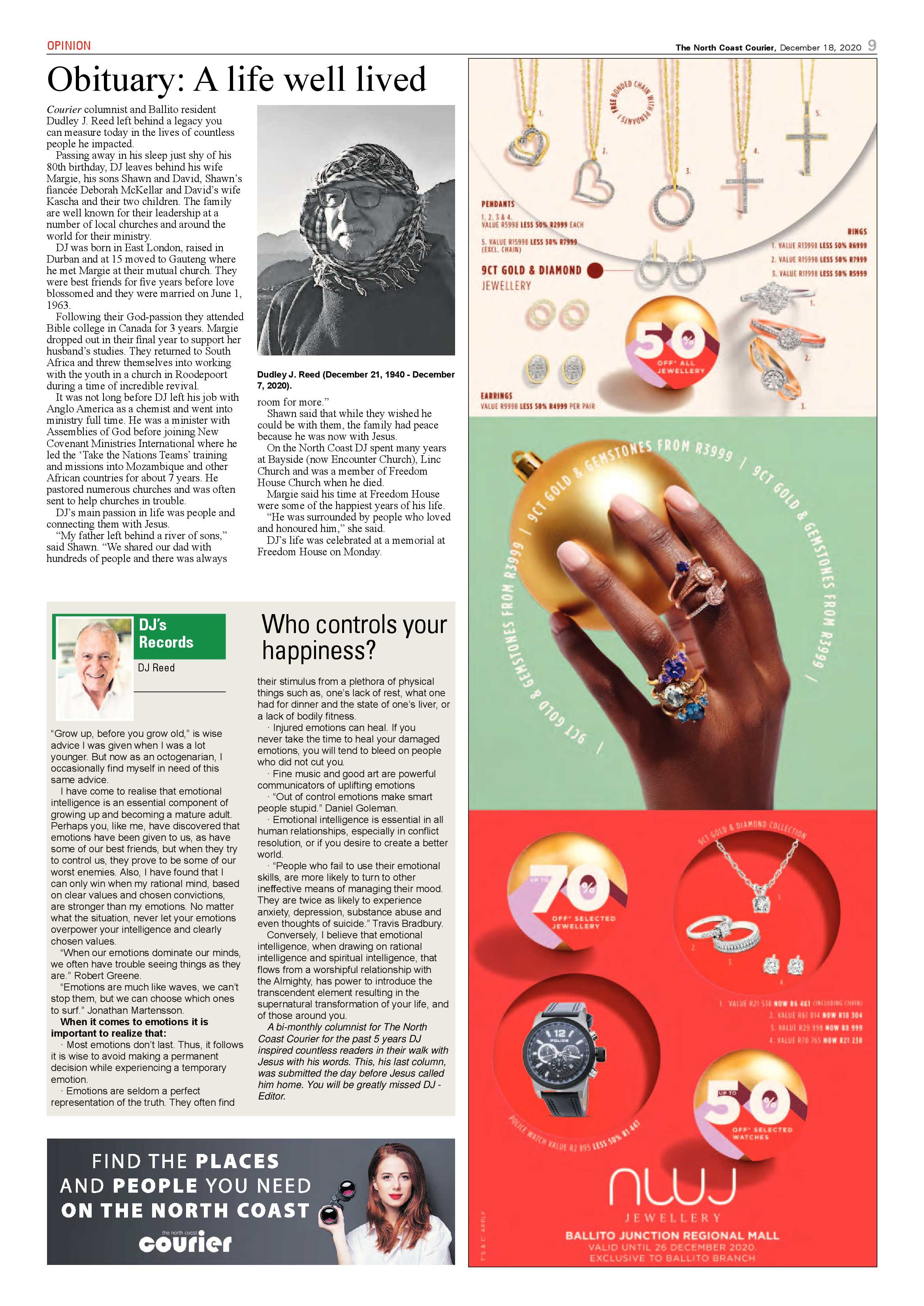 North Coast Courier 18 December 2020 page 9
