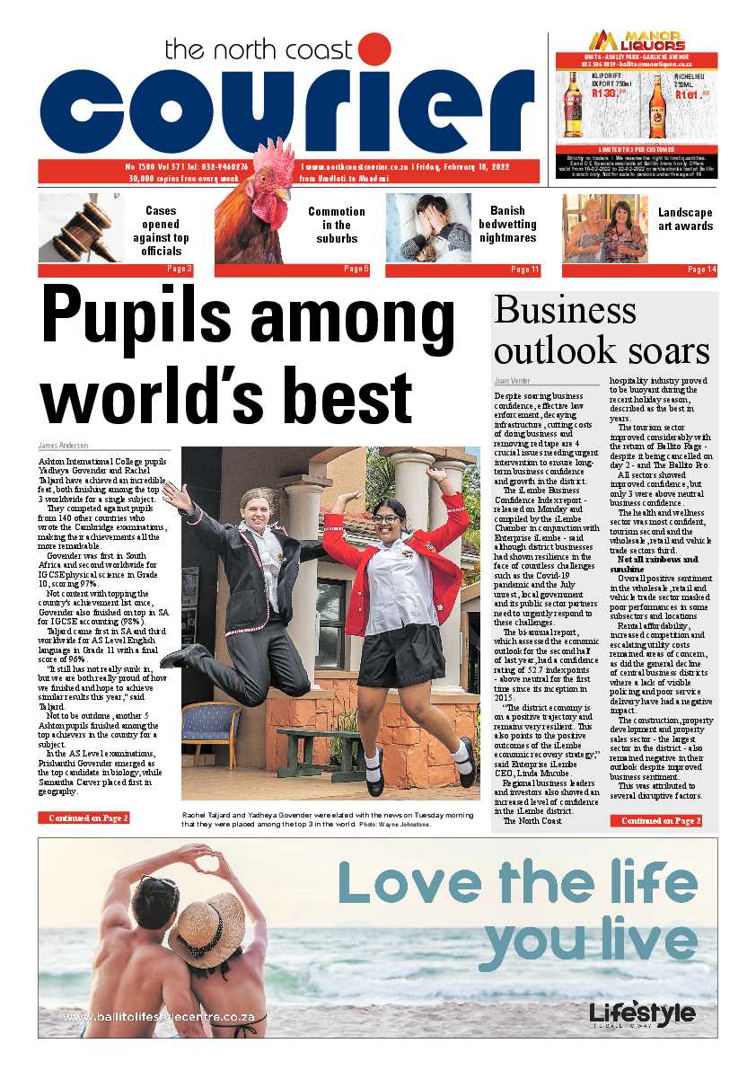 North Coast Courier 18 February 2022 page 1