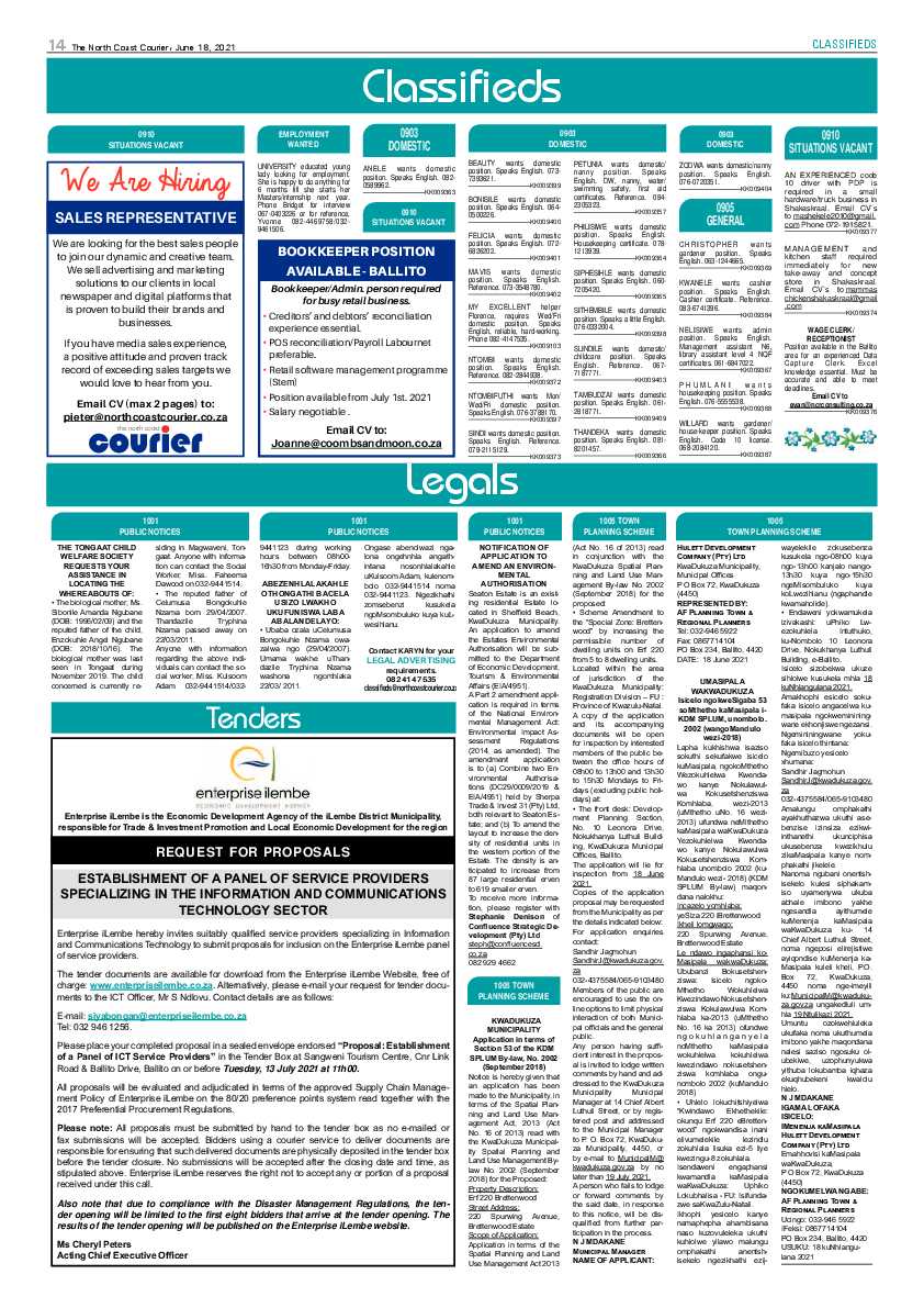 North Coast Courier 18 June 2021 page 14