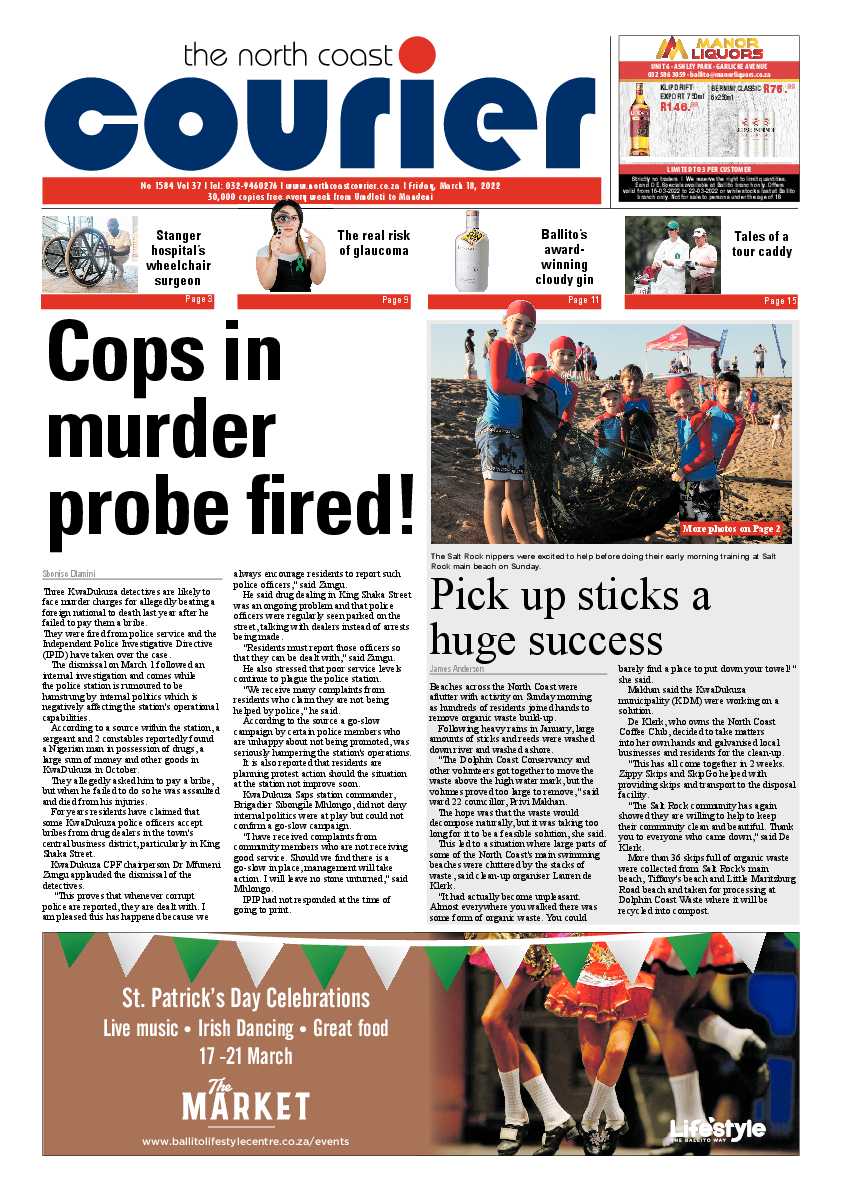 North Coast Courier 18 March 2022 page 1
