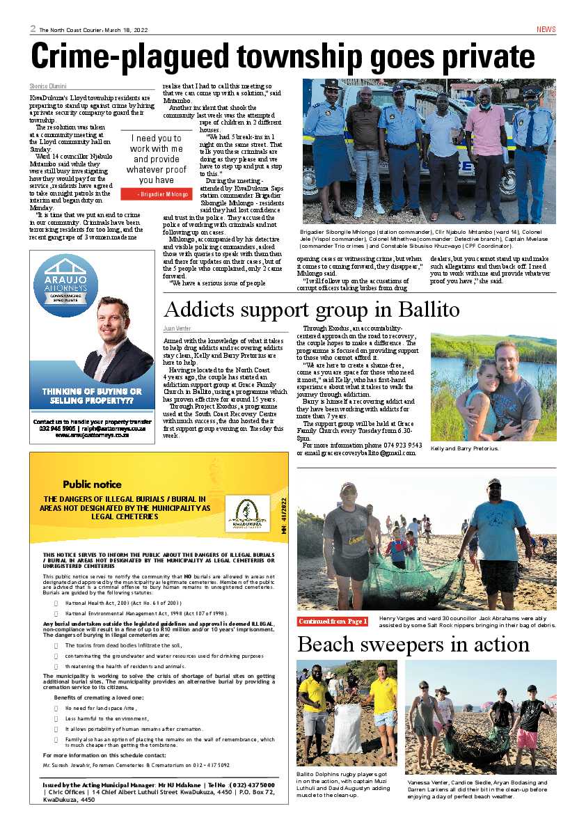 North Coast Courier 18 March 2022 page 2