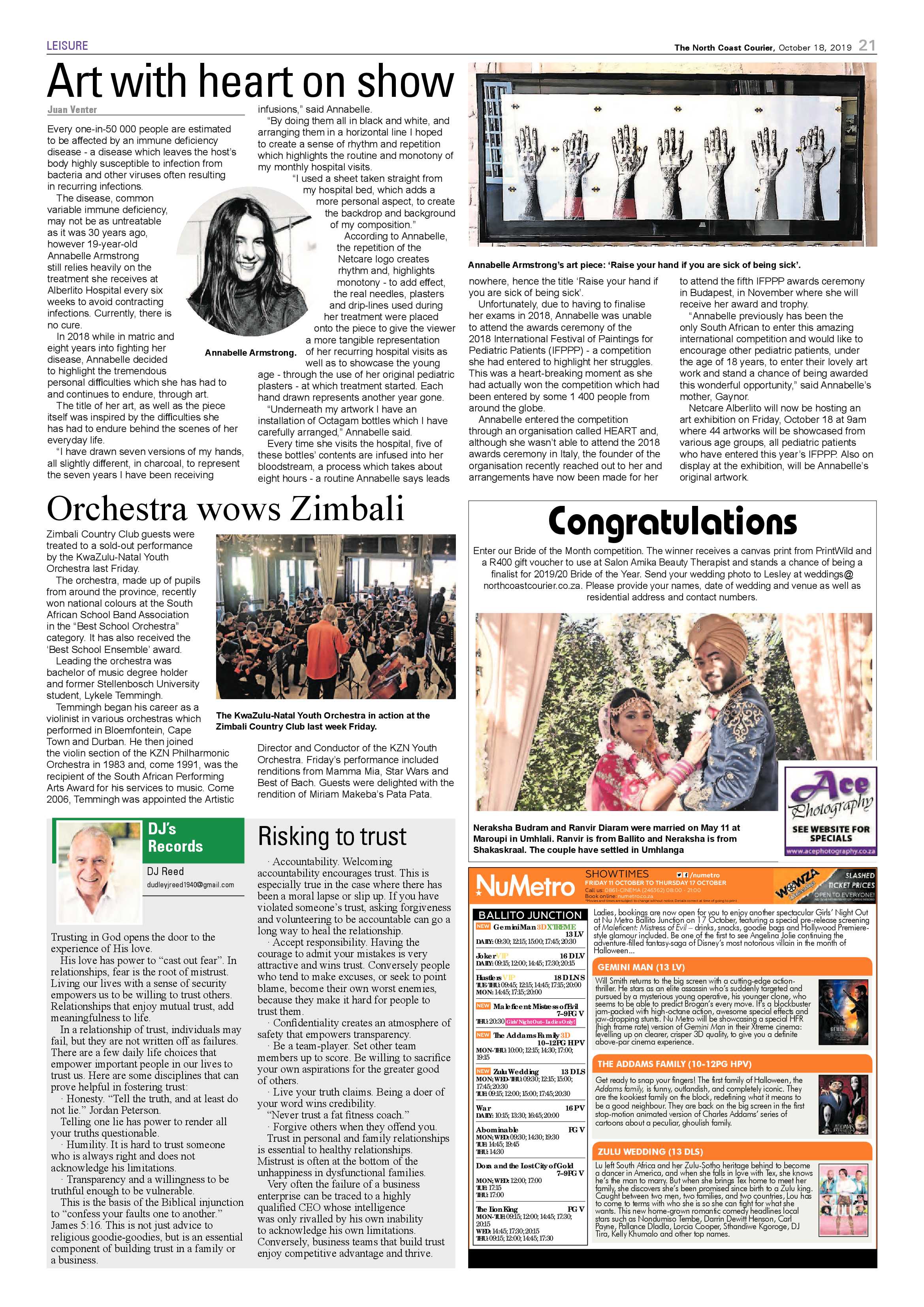 North Coast Courier 18 October 2019 page 21