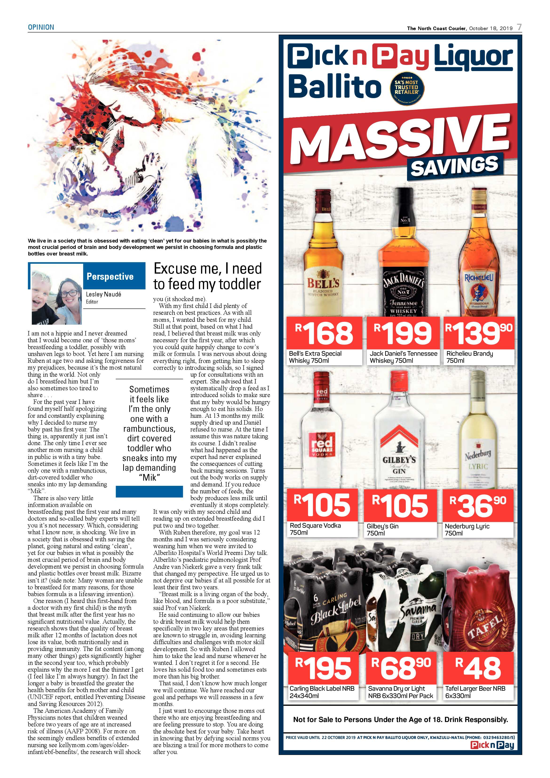 North Coast Courier 18 October 2019 page 7