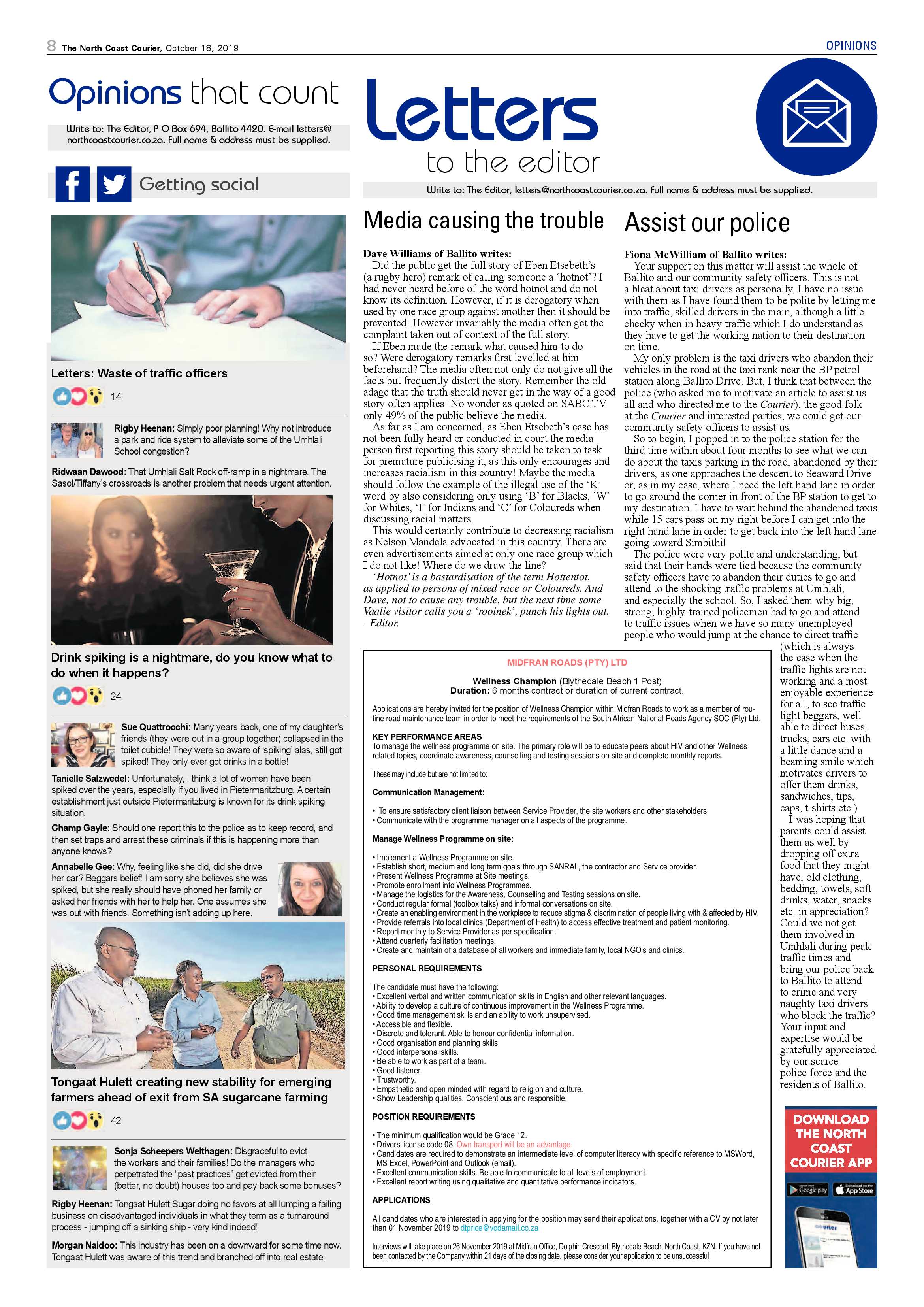 North Coast Courier 18 October 2019 page 8