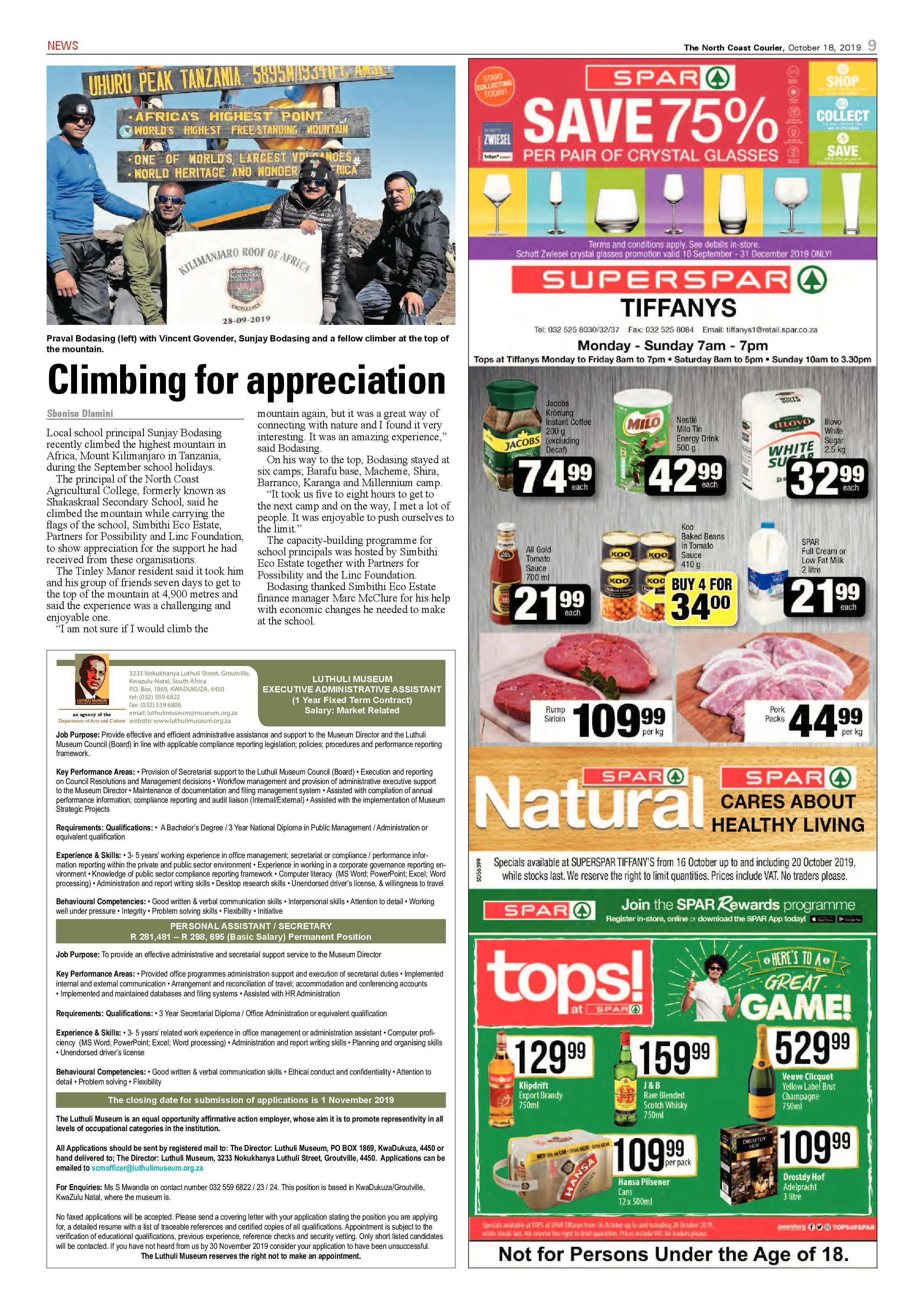 North Coast Courier 18 October 2019 page 9