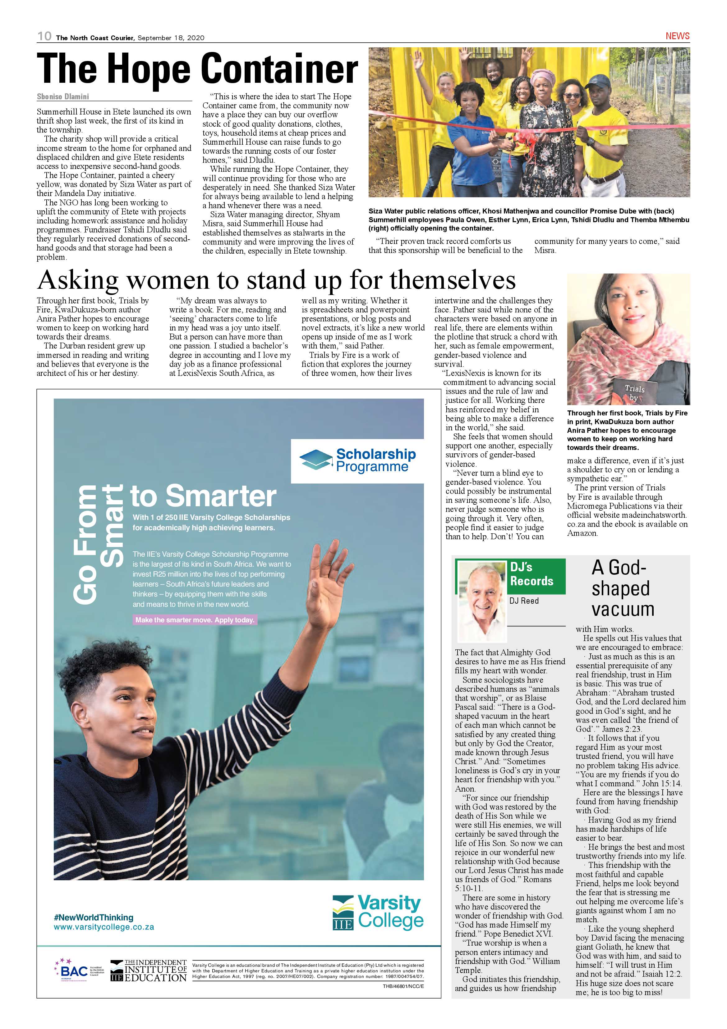 North Coast Courier 18 September 2020 page 10