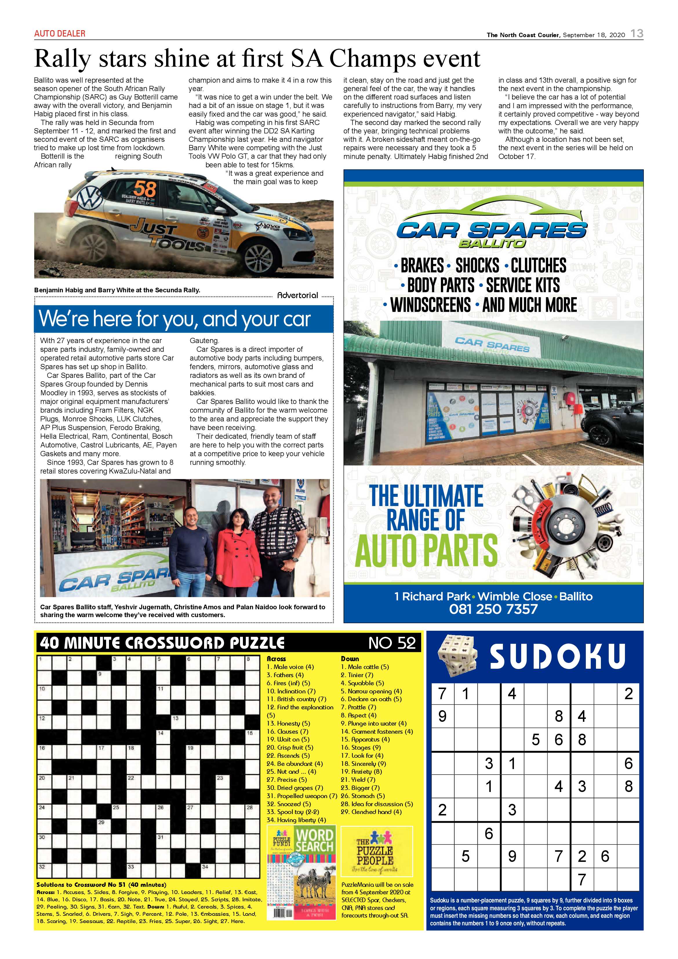 North Coast Courier 18 September 2020 page 13