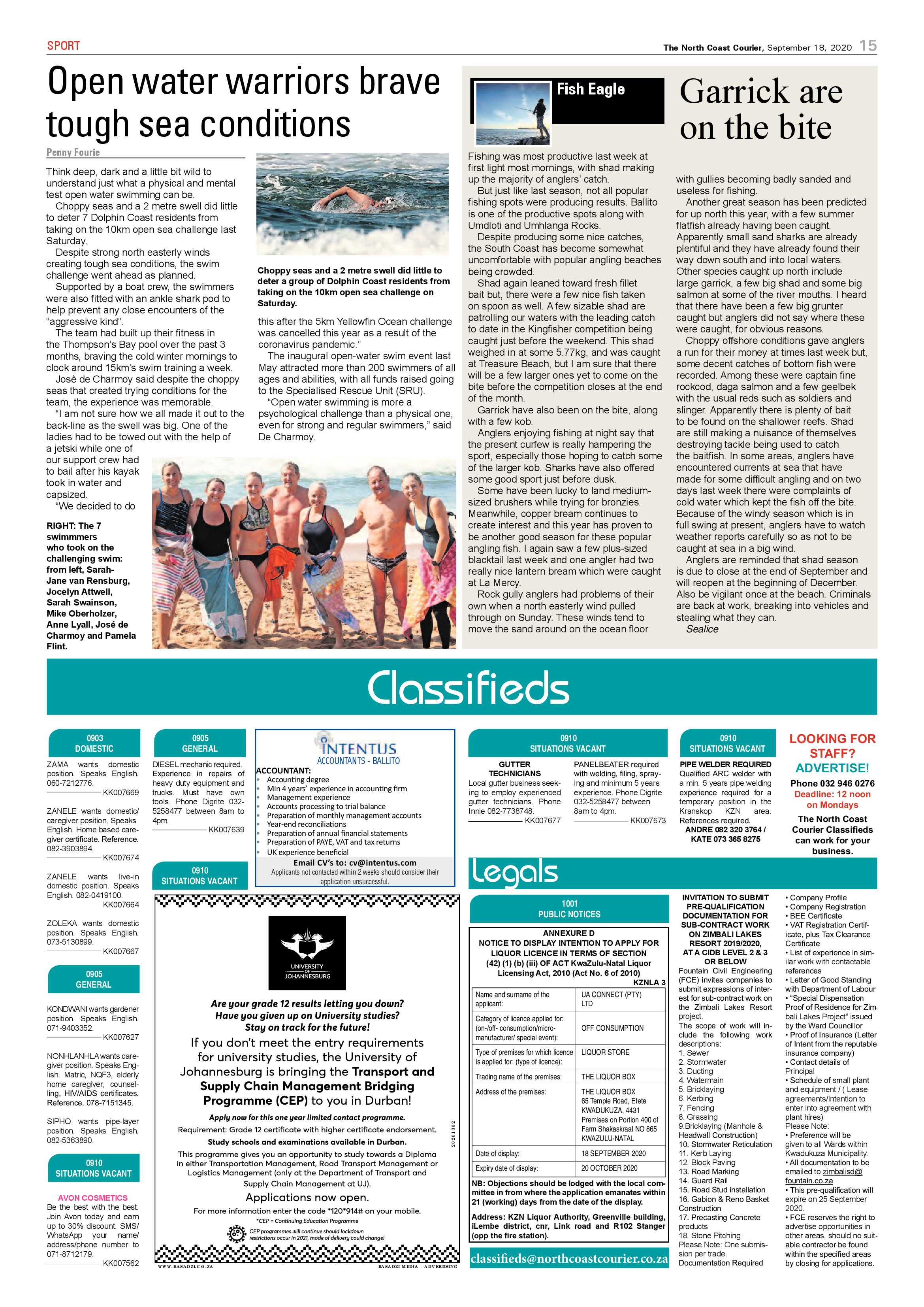 North Coast Courier 18 September 2020 page 15