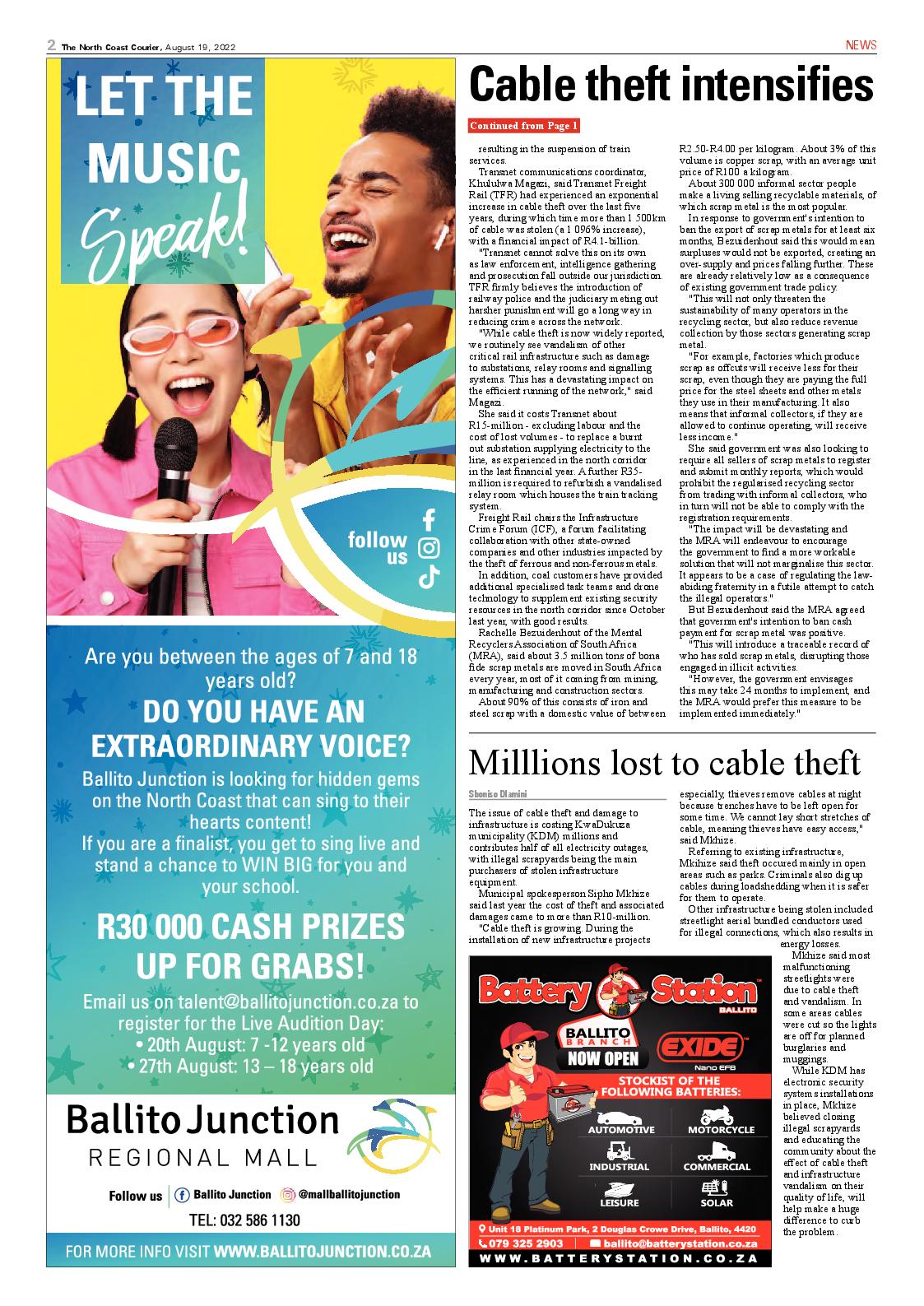 North Coast Courier 19 August 2022 page 2