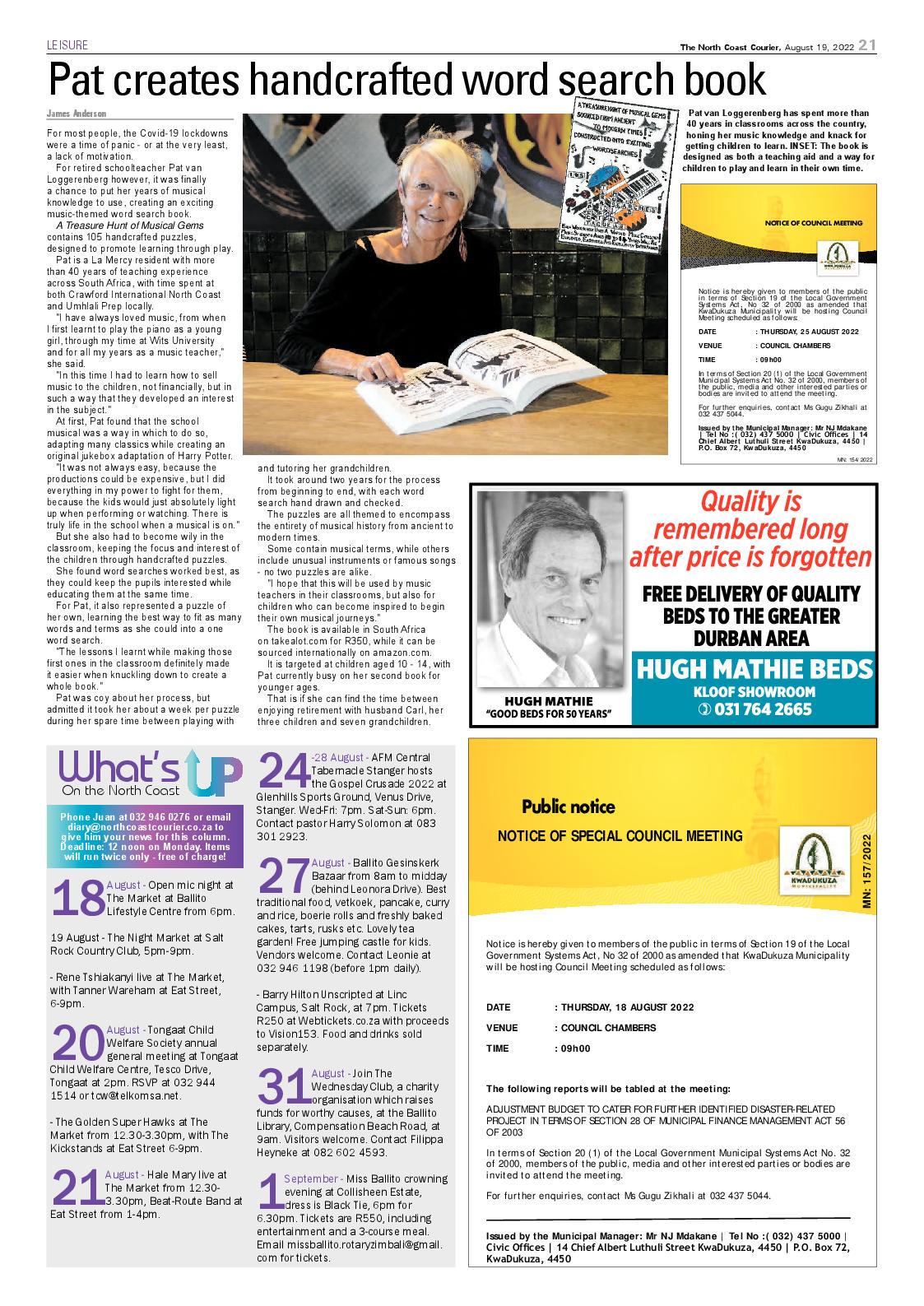 North Coast Courier 19 August 2022 page 21