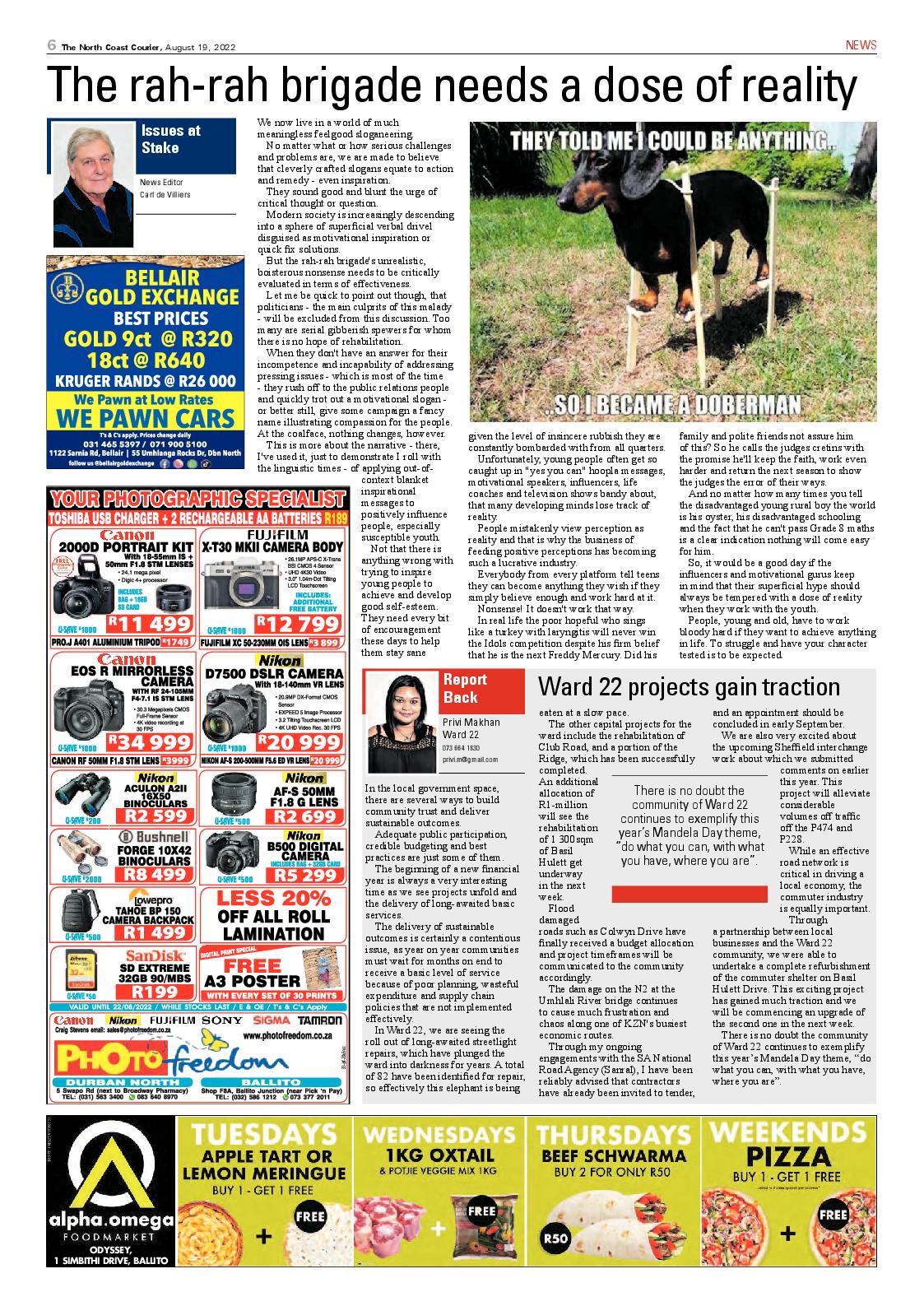 North Coast Courier 19 August 2022 page 6