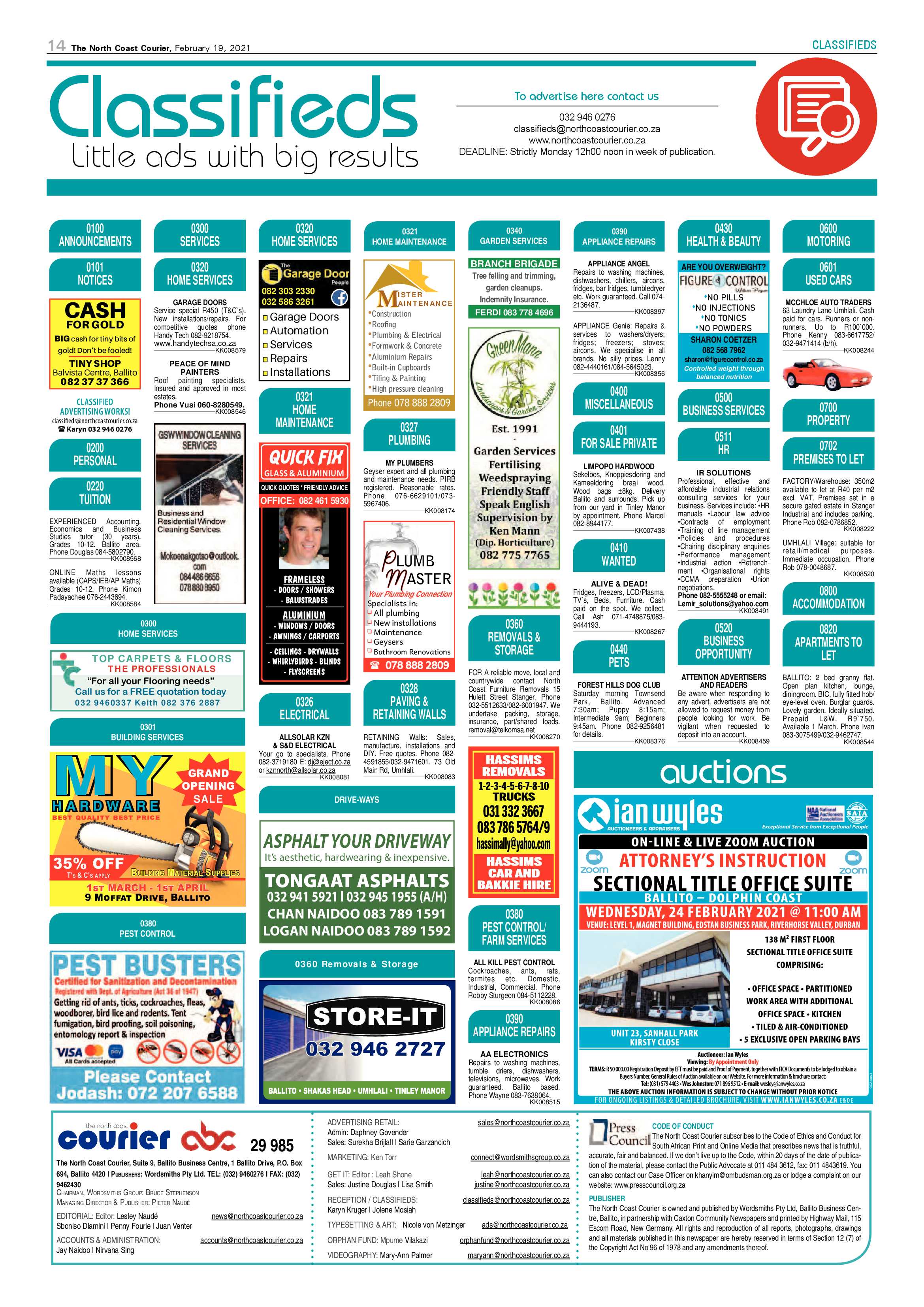 North Coast Courier 19 February 2021 page 14