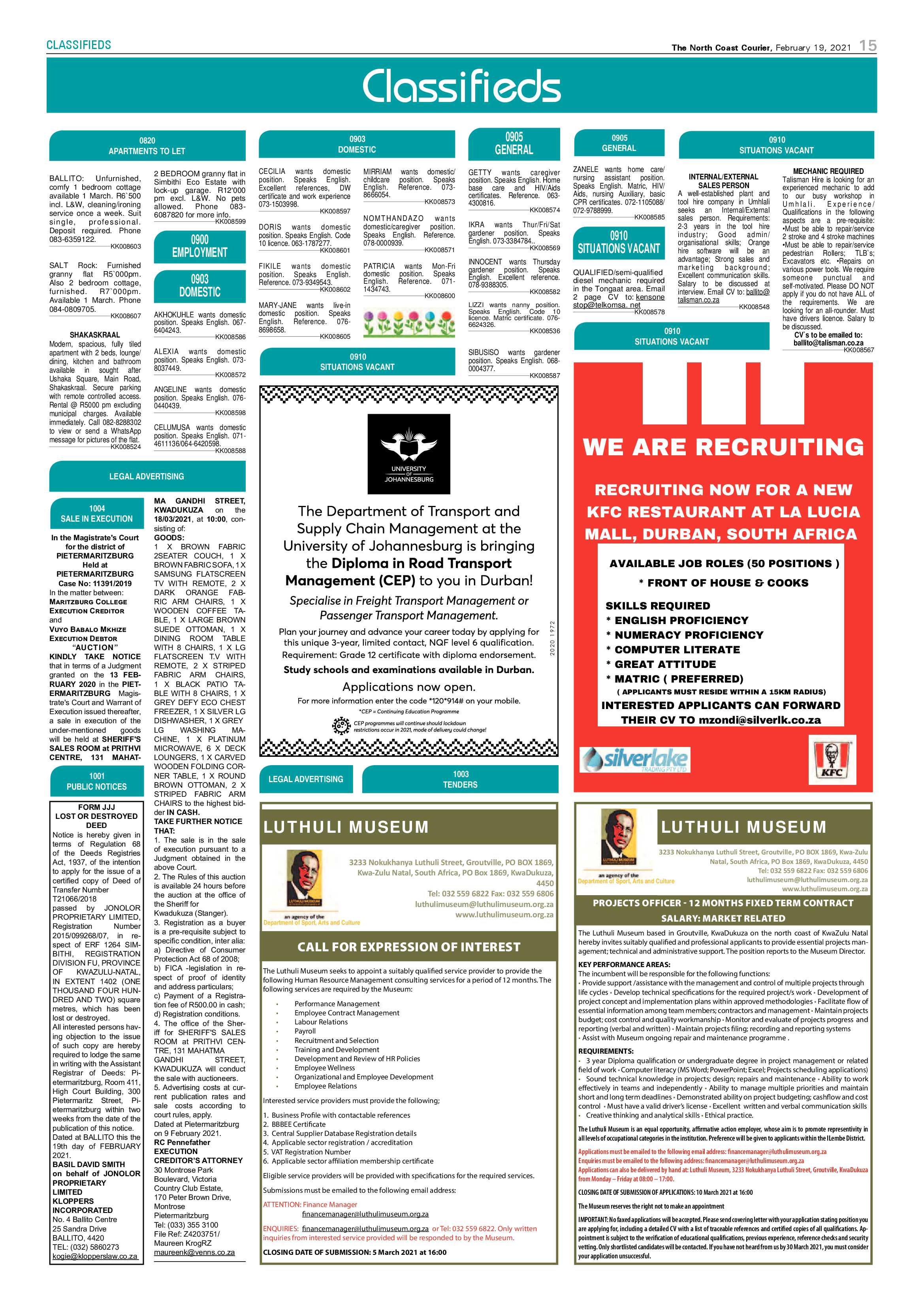 North Coast Courier 19 February 2021 page 15