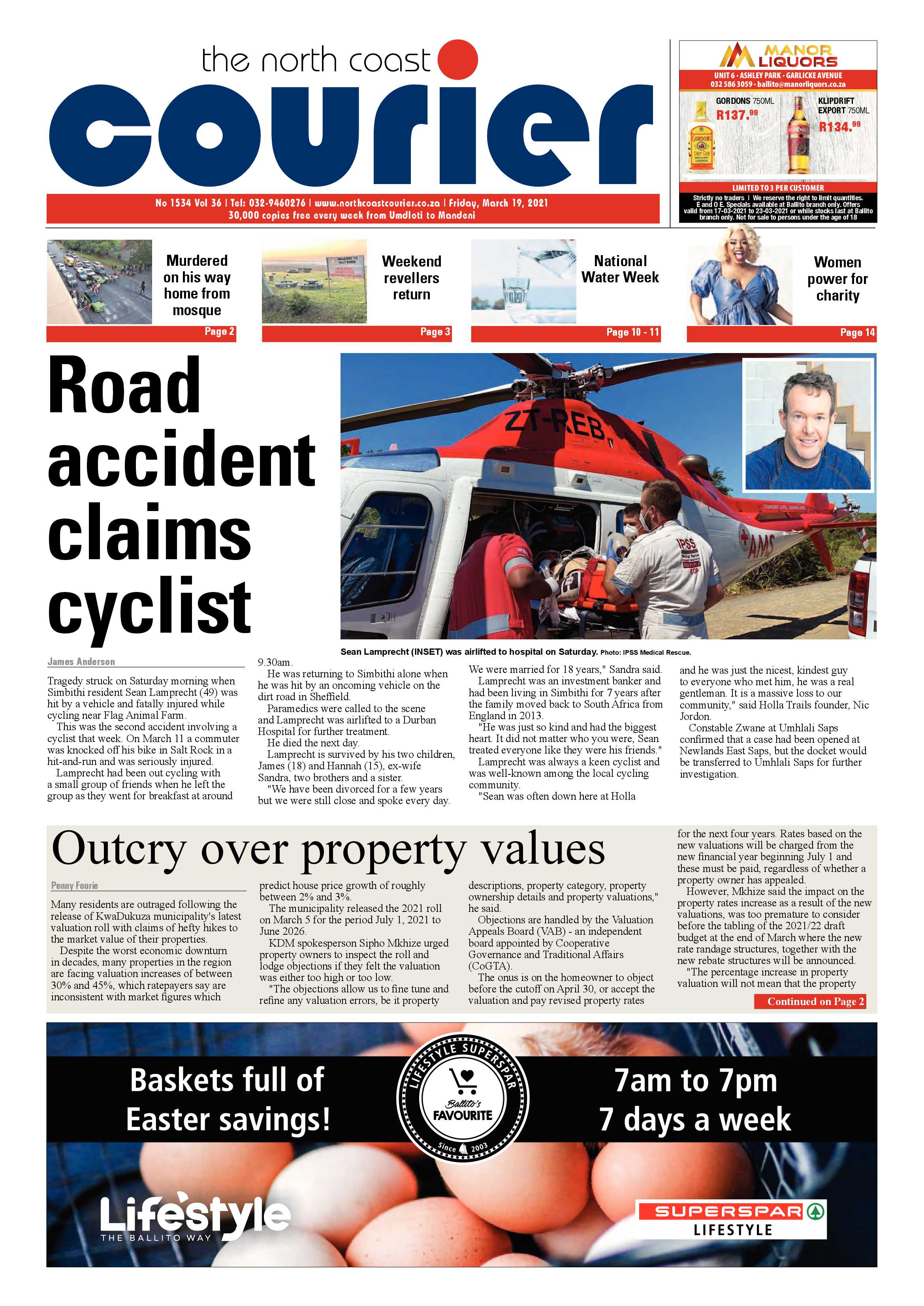North Coast Courier 19 March 2021 page 1