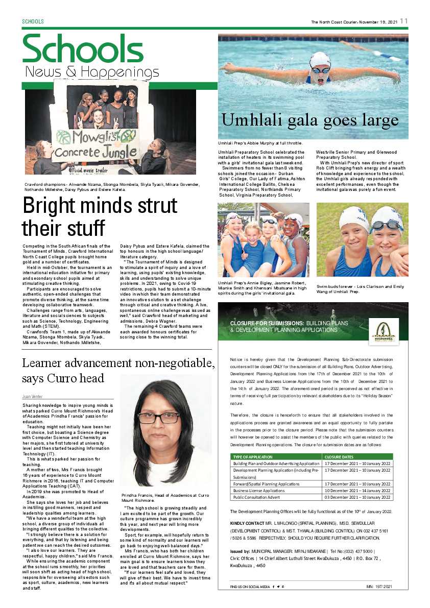 North Coast Courier 19 November 2021 page 11