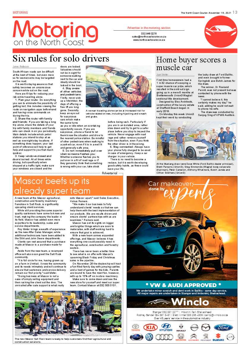 North Coast Courier 19 November 2021 page 13