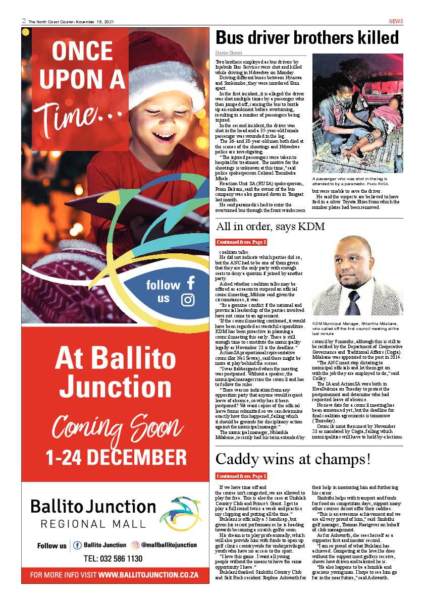 North Coast Courier 19 November 2021 page 2