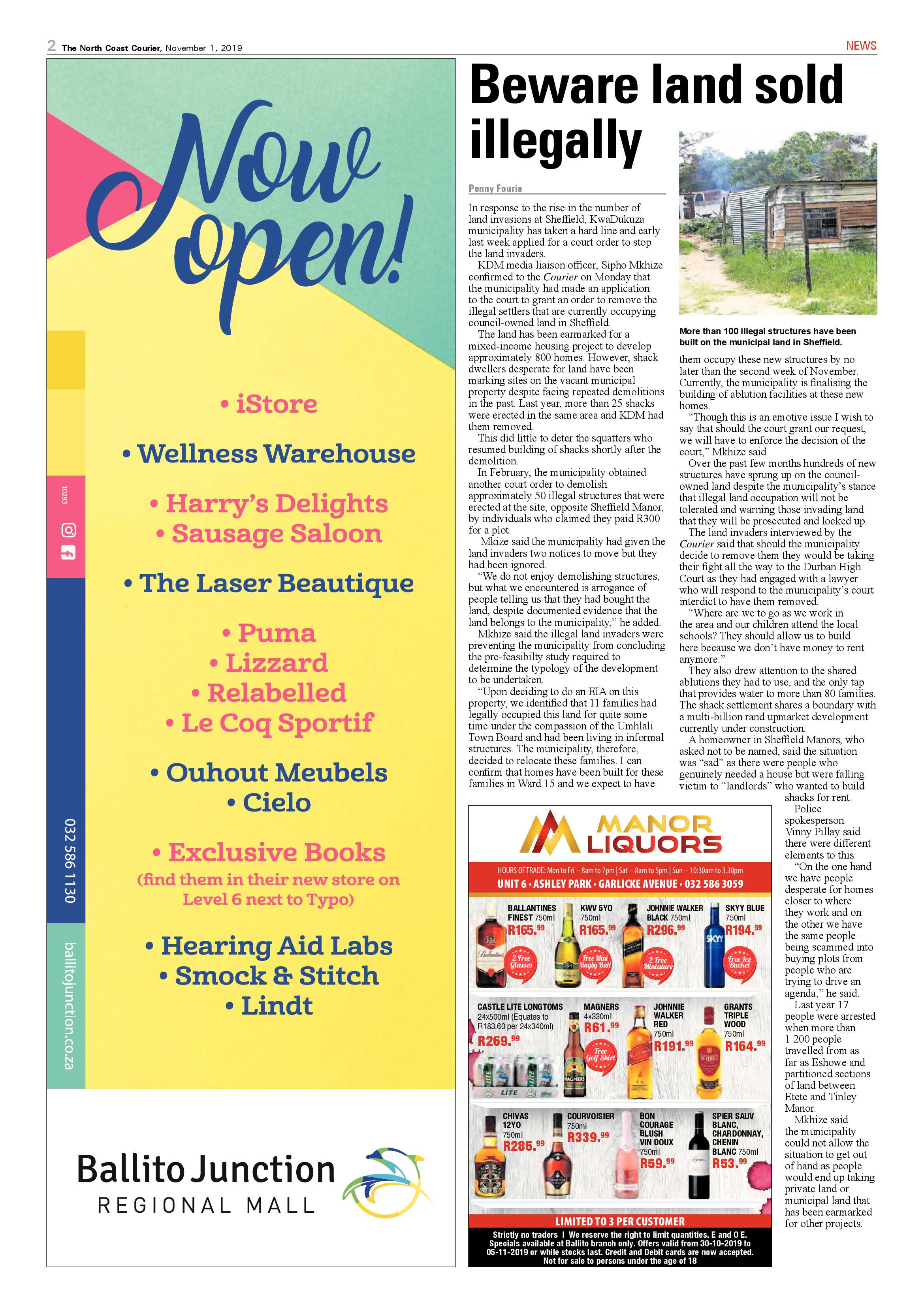 North Coast Courier 1 November 2019 page 2