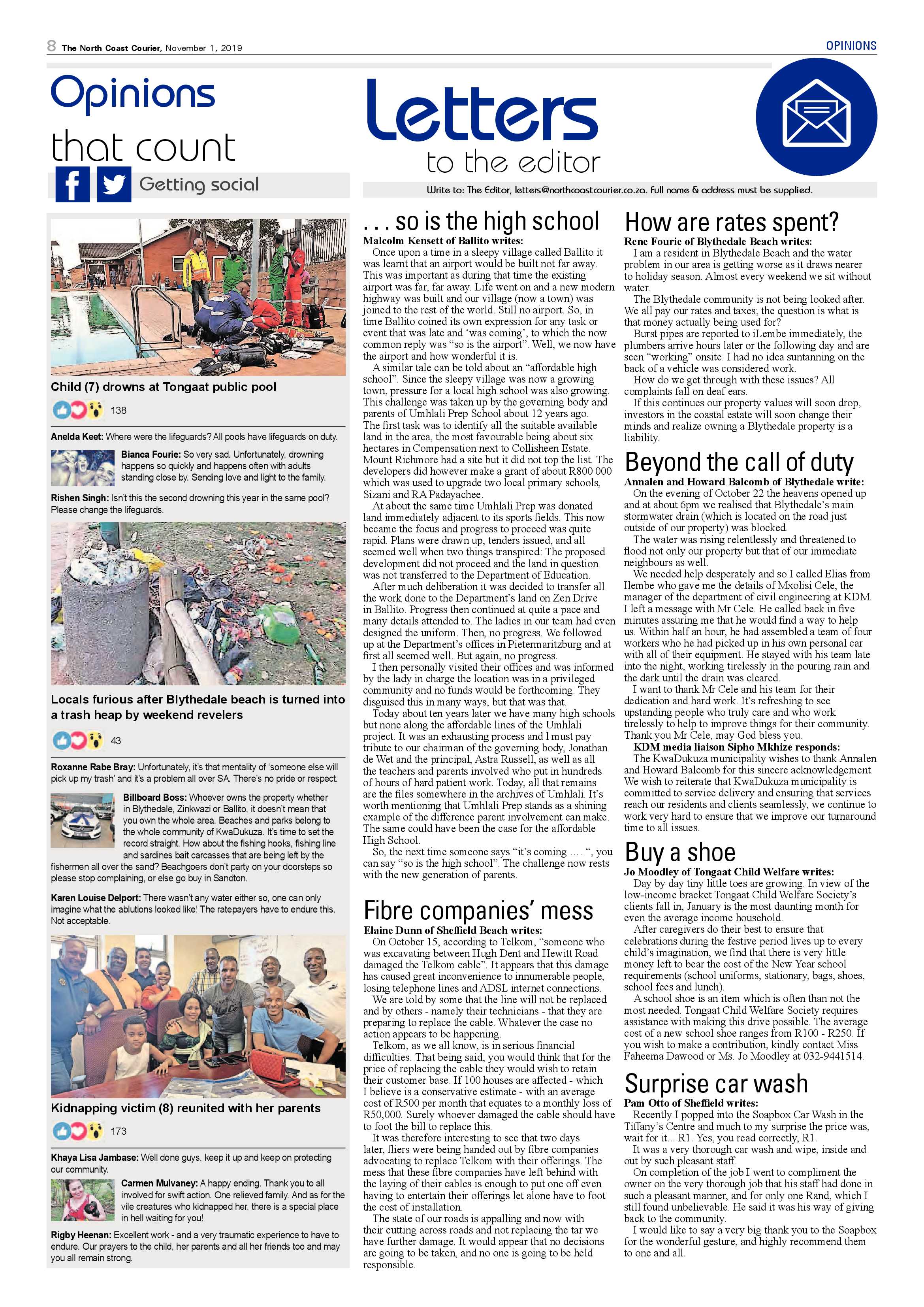 North Coast Courier 1 November 2019 page 8