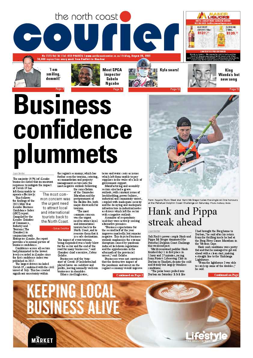 North Coast Courier 20 August 2021 page 1