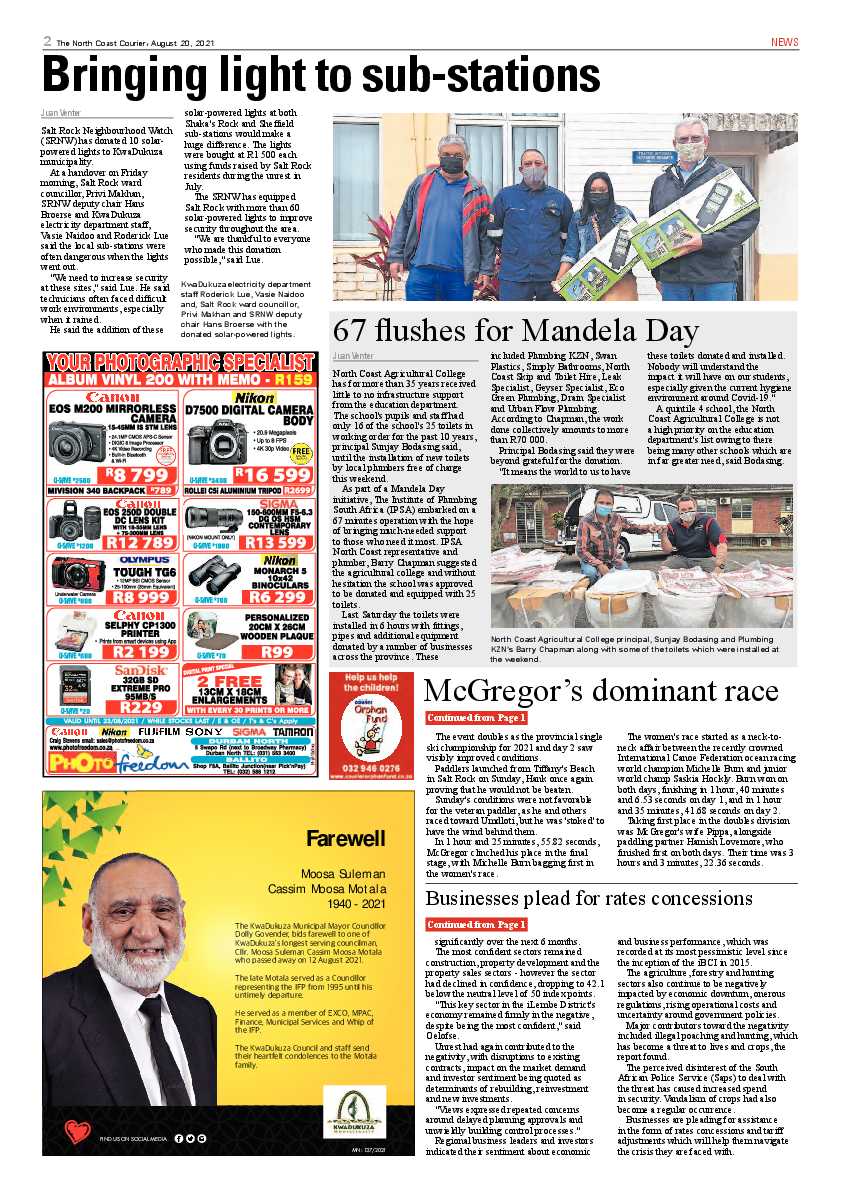 North Coast Courier 20 August 2021 page 2
