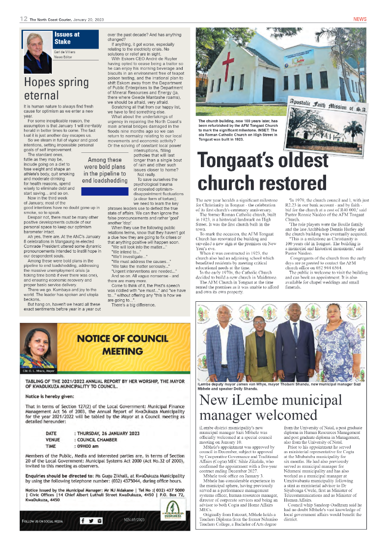 North Coast Courier 20 January 2023 page 13