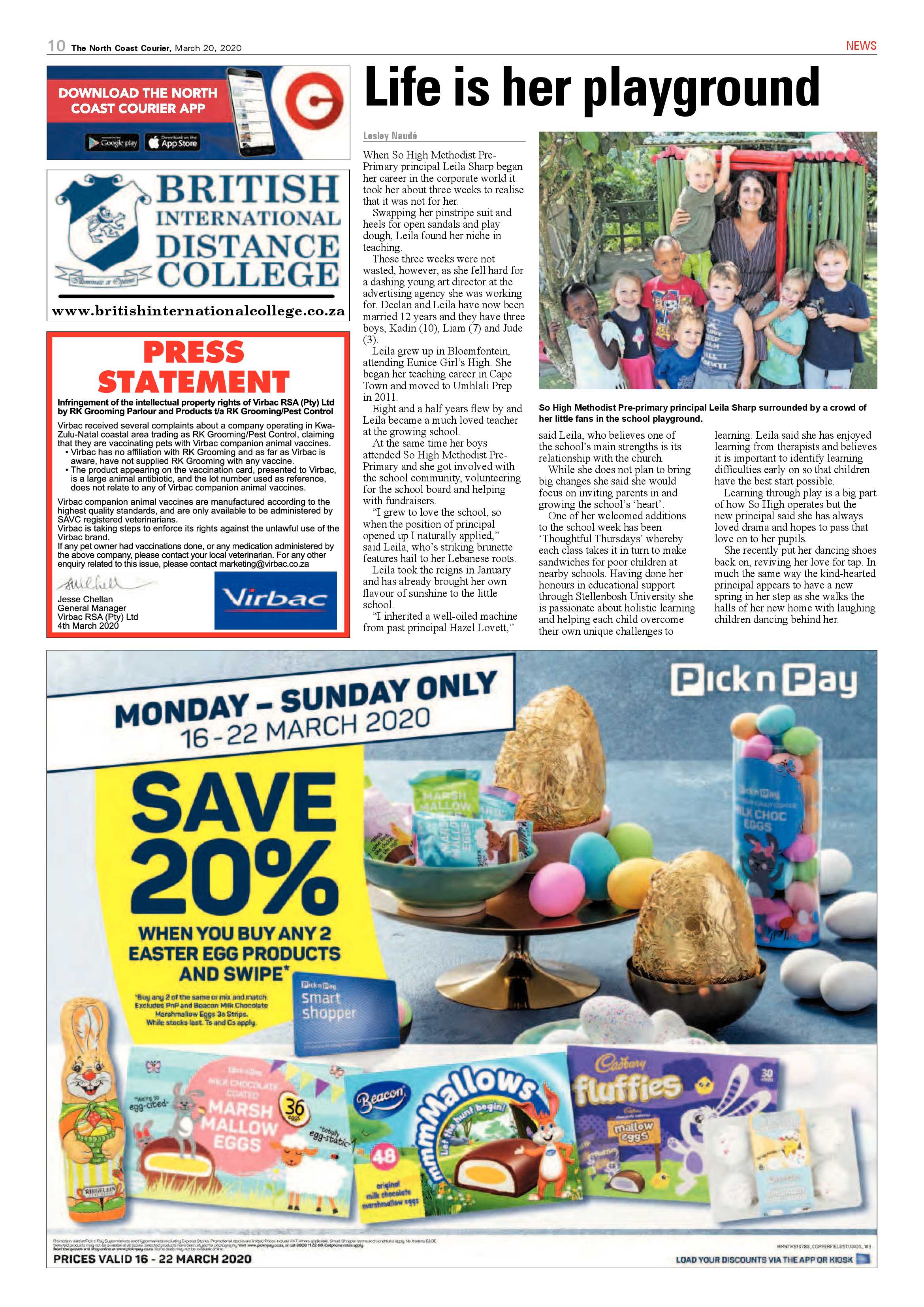 North Coast Courier 20 March 2020 page 10