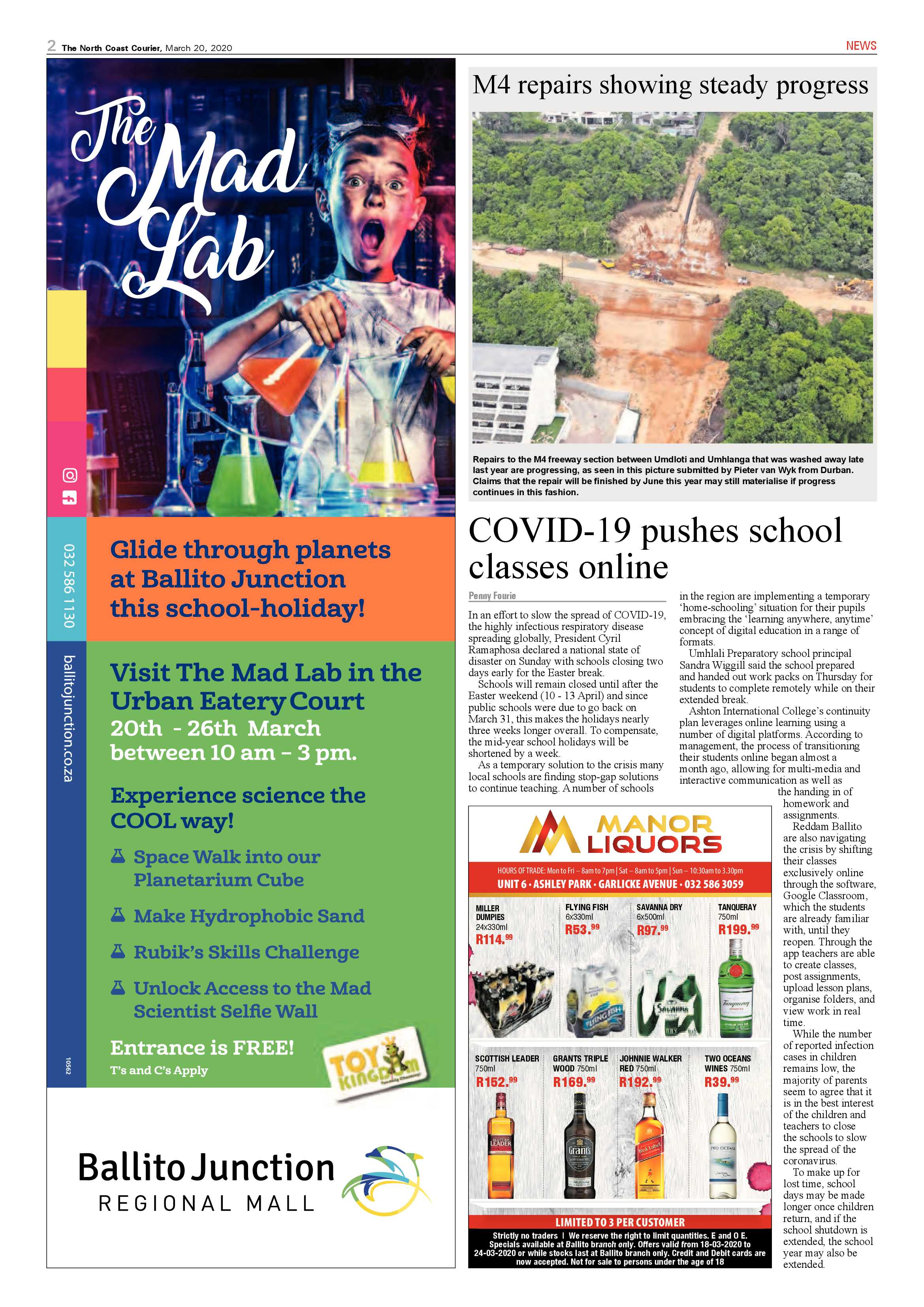 North Coast Courier 20 March 2020 page 2