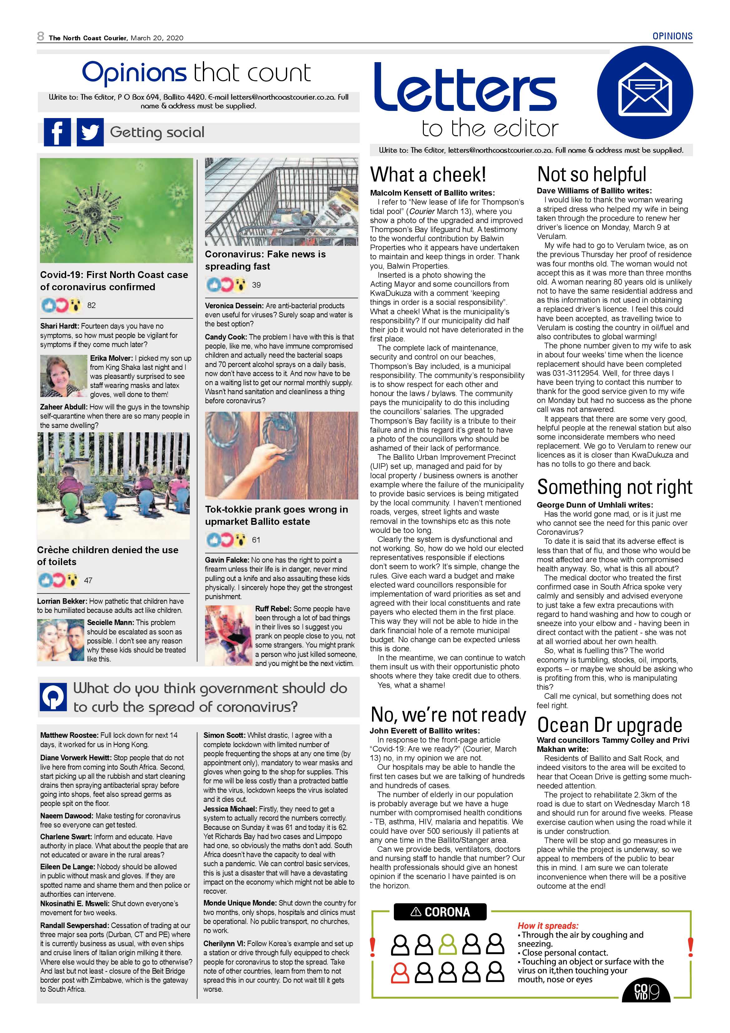 North Coast Courier 20 March 2020 page 8
