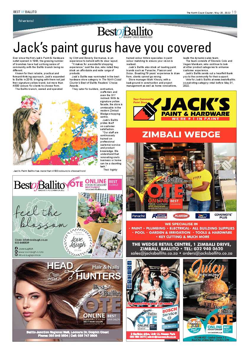 North Coast Courier 20 May 2022 page 19
