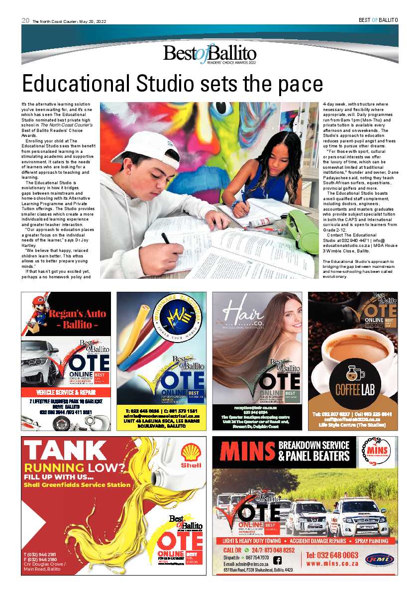 North Coast Courier 20 May 2022 page 20