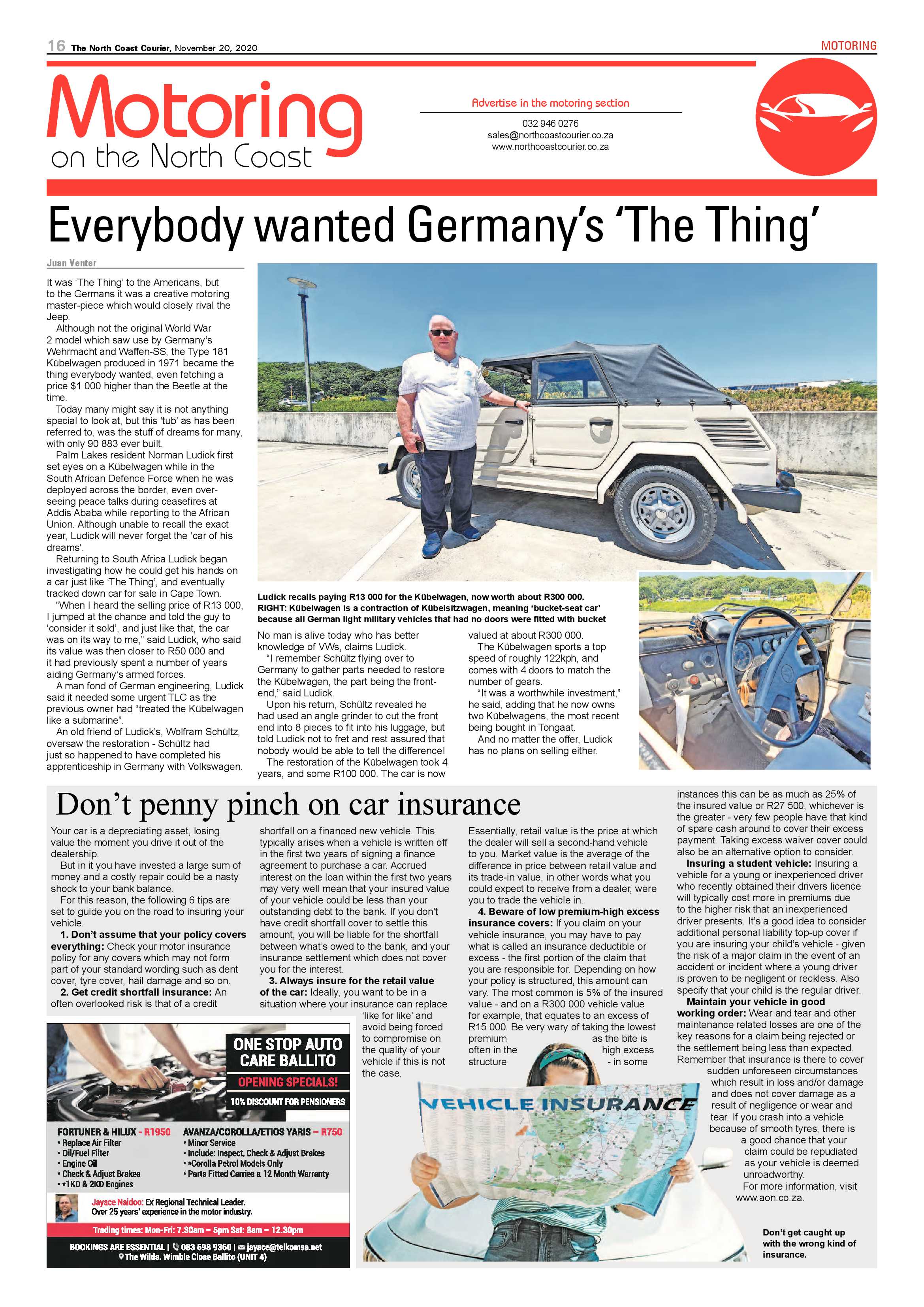 North Coast Courier 20 November 2020 page 16