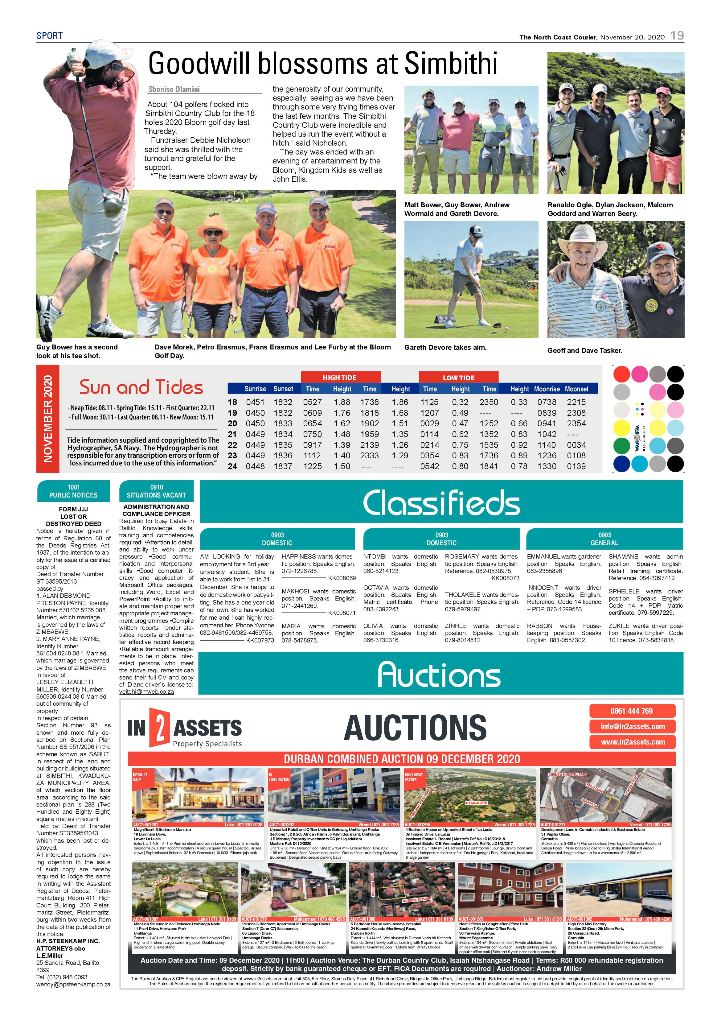 North Coast Courier 20 November 2020 page 19