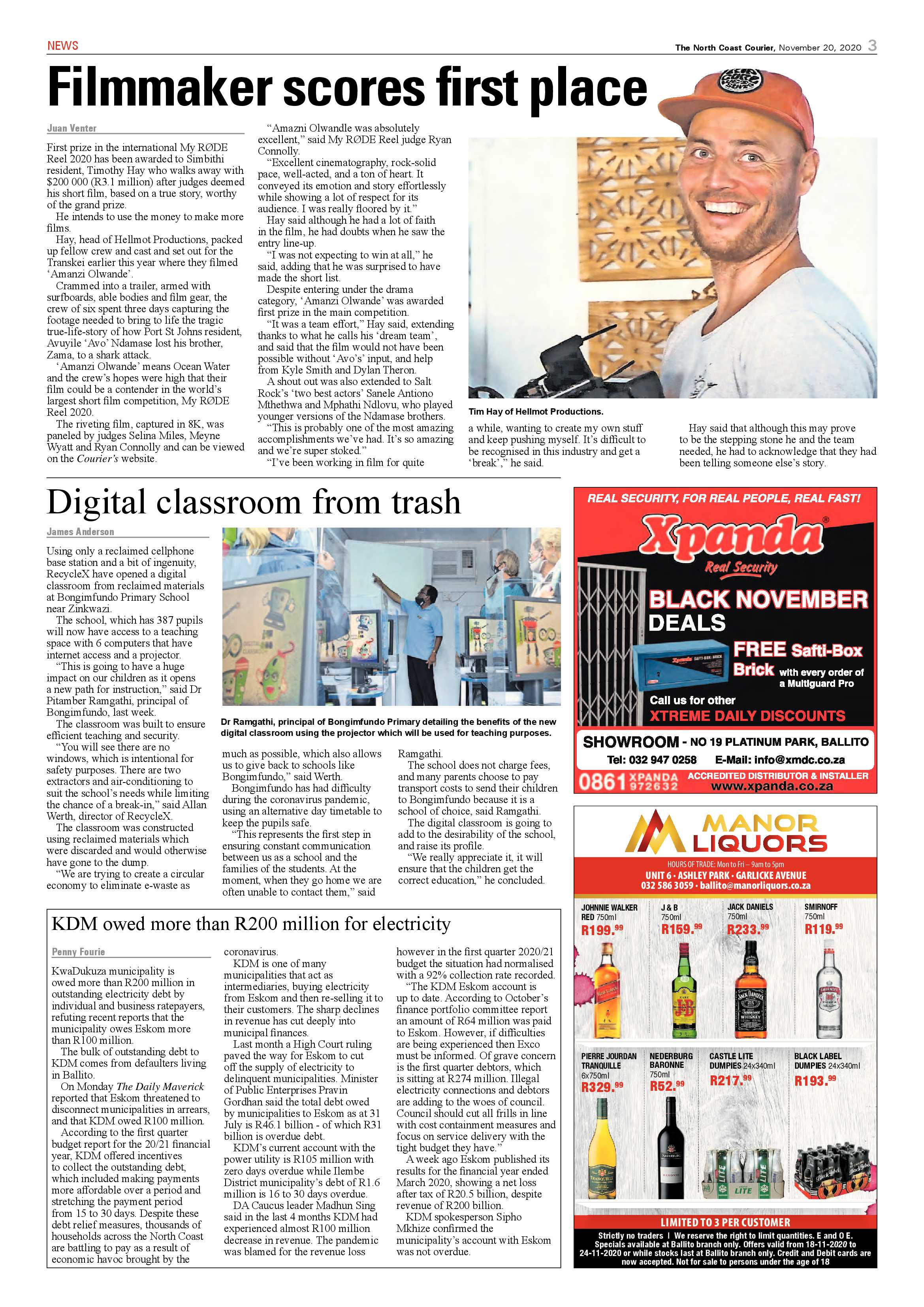 North Coast Courier 20 November 2020 page 3