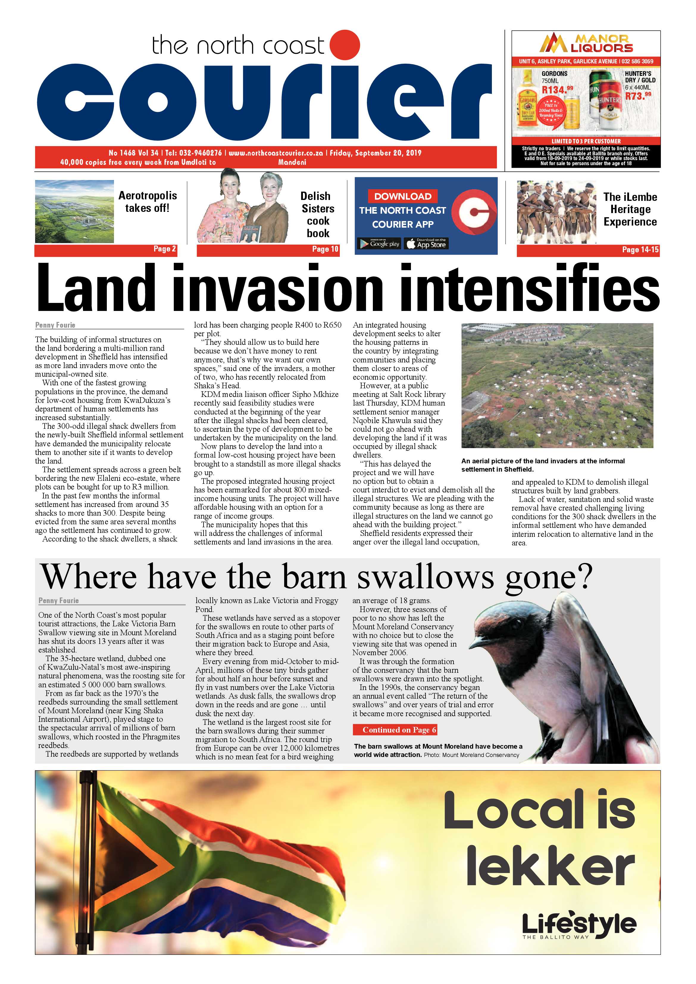 North Coast Courier 20 September 2019 page 1